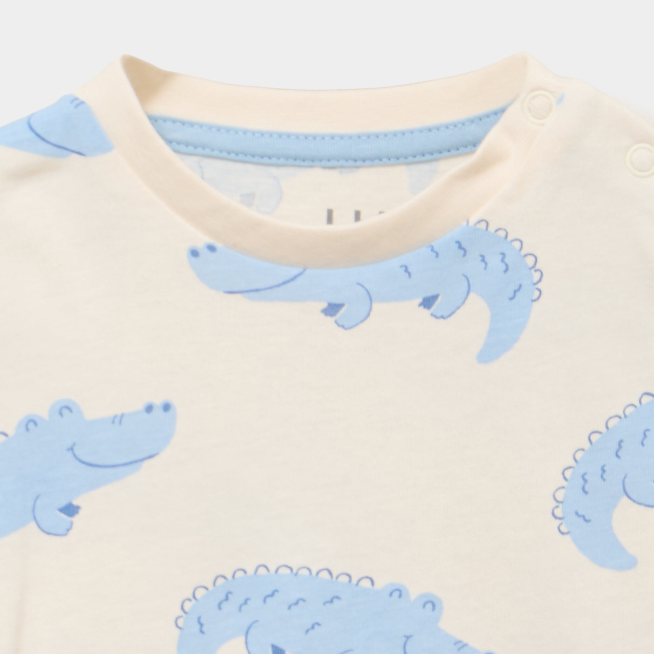 T-shirt manches longues coton ecru b&eacute;b&eacute; gar&ccedil;on