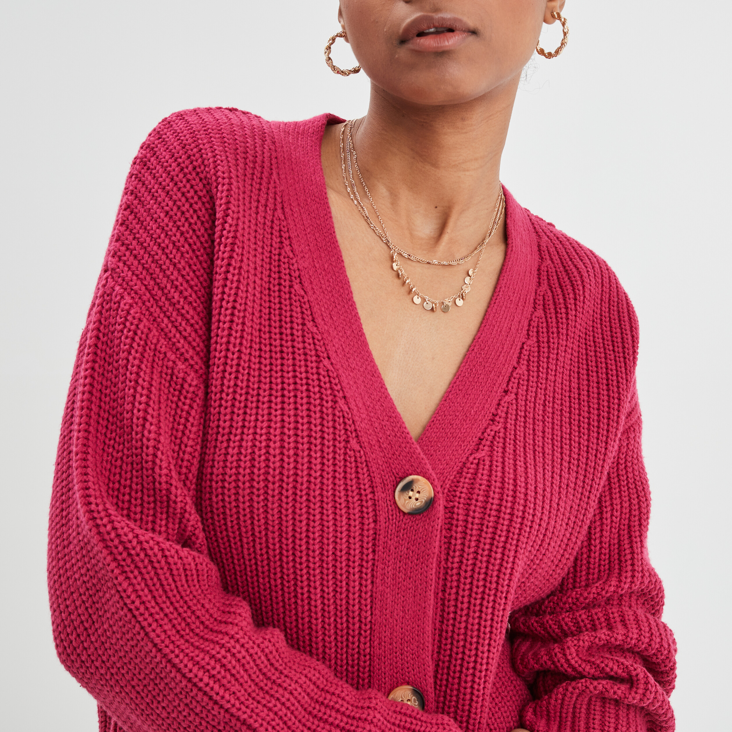 Gilet framboise on sale femme