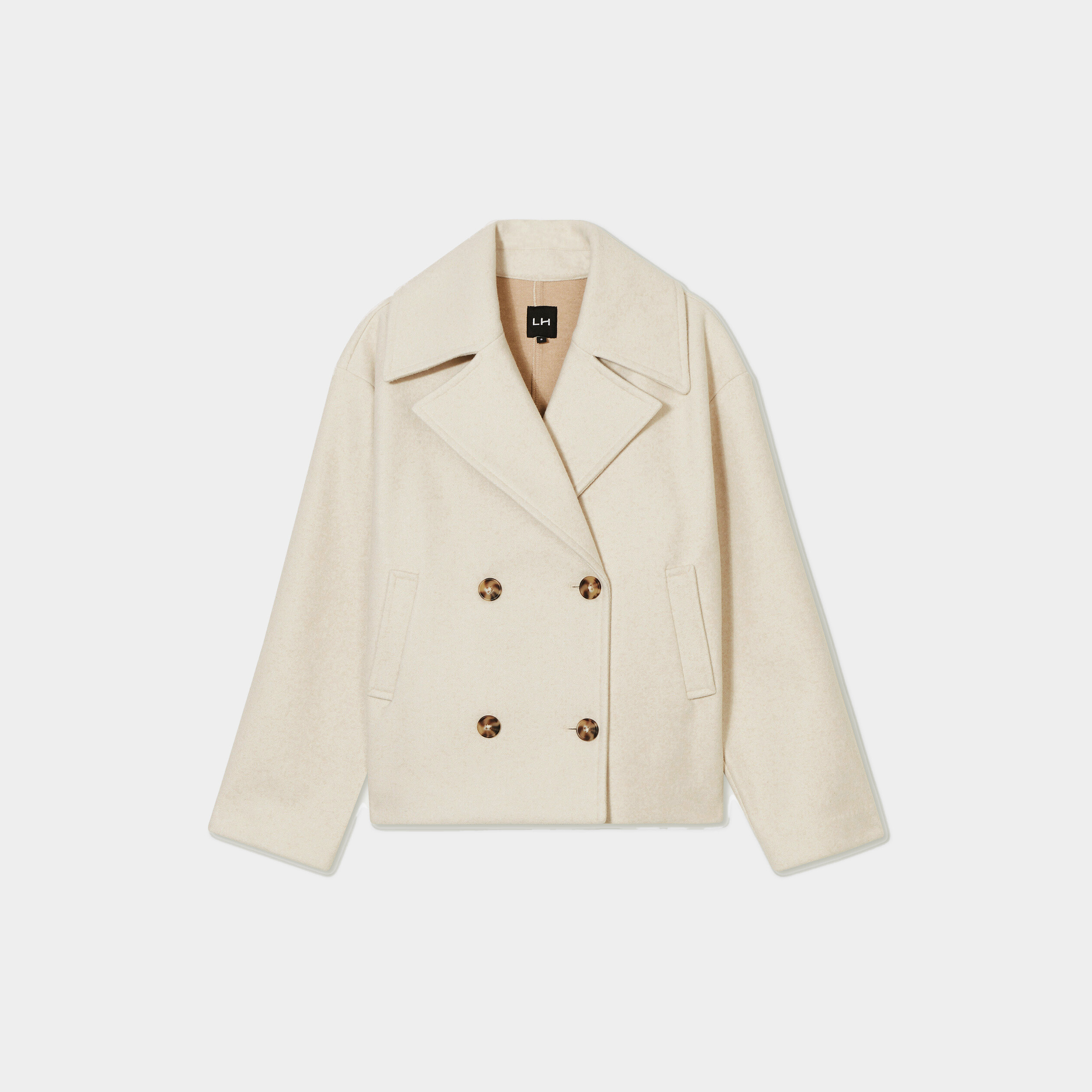 blouson court boutonne beige femme Blouson court boutonné beige femme