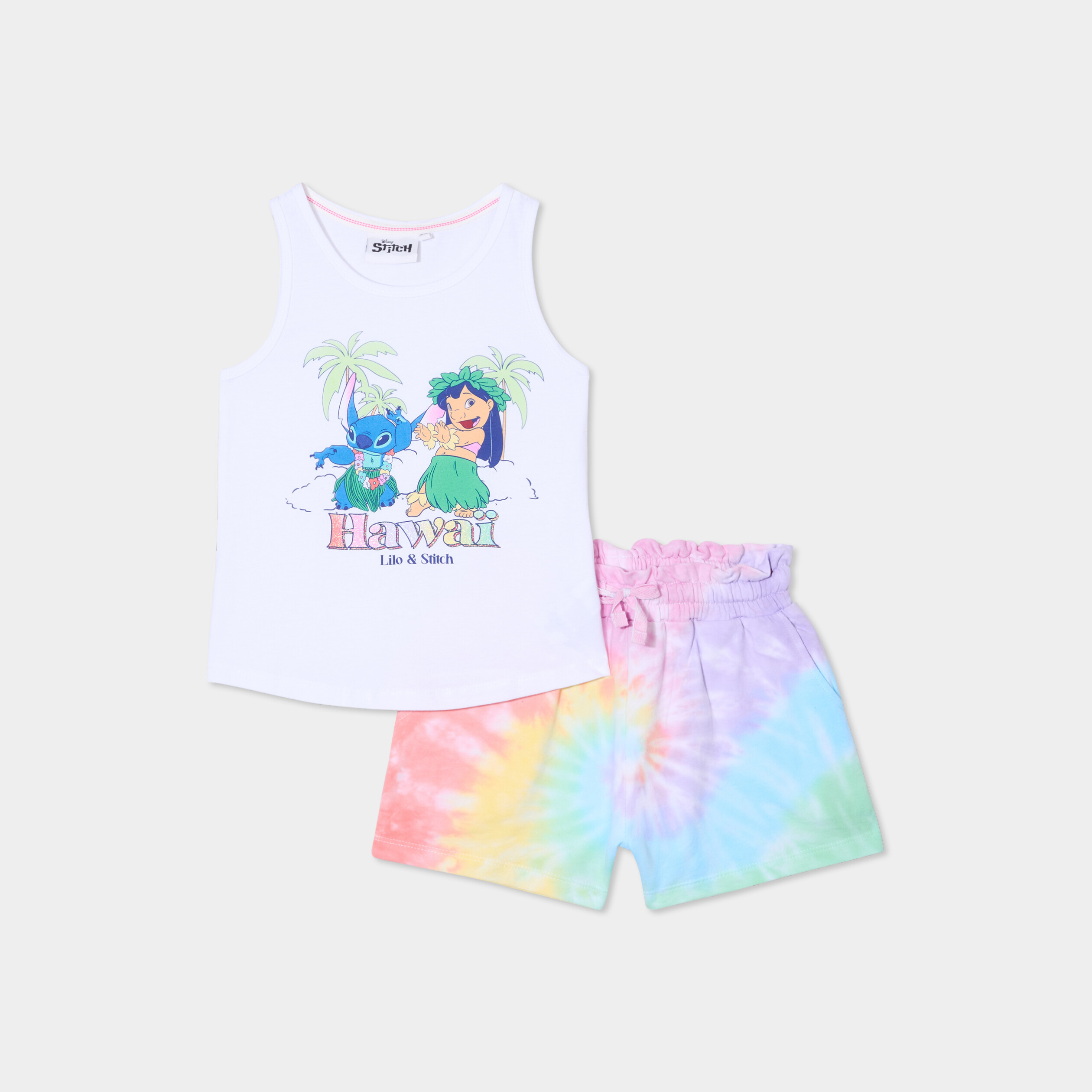 ensemble 2 pieces avec short stitch multicolore fille Ensemble 2 pièces avec short Stitch multicolore fille