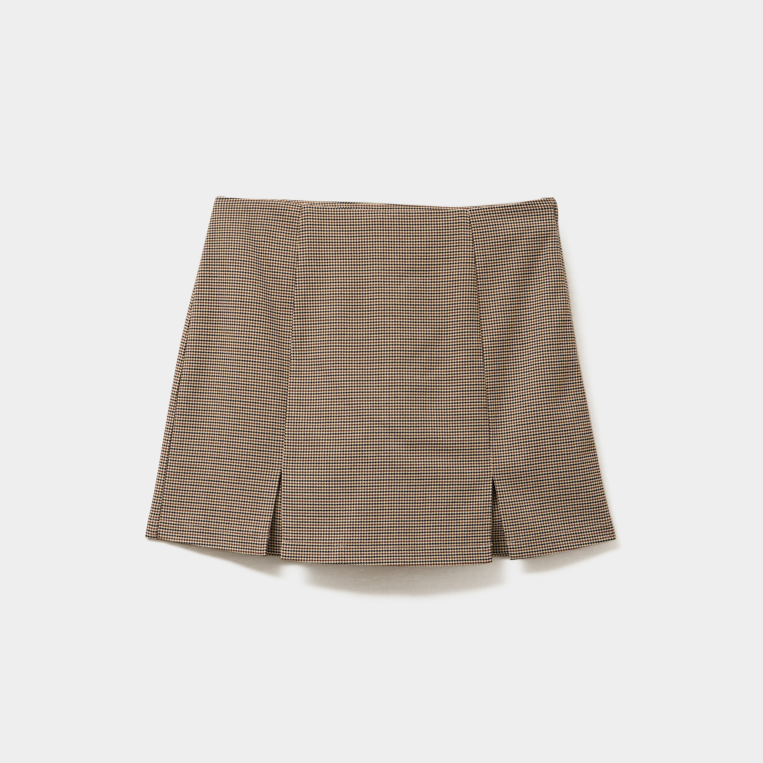 Jupe-short courte ajust&eacute;e marron femme