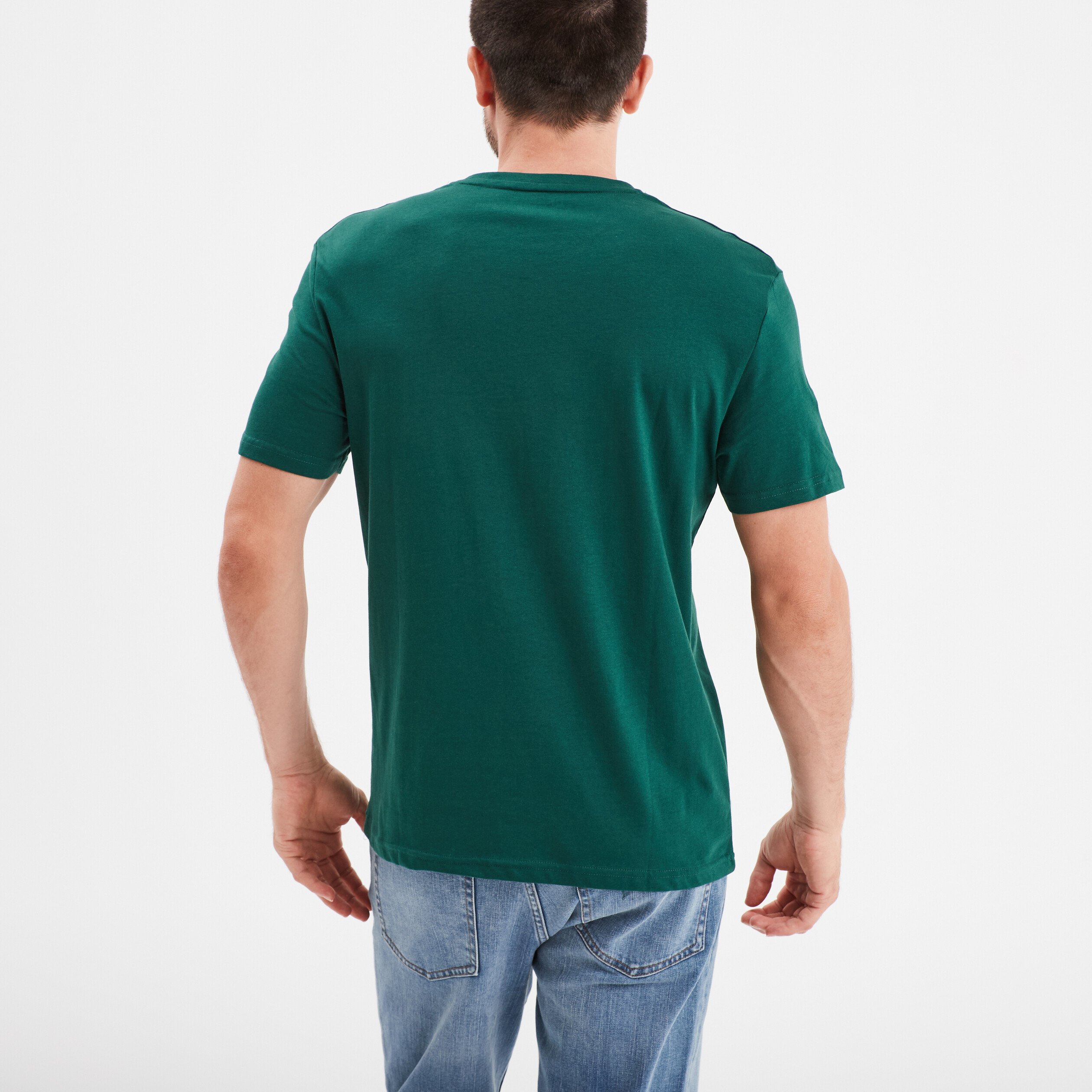 t shirt a manches courtes coton creeks vert fonce homme T-shirt à manches courtes coton Creeks vert foncé homme