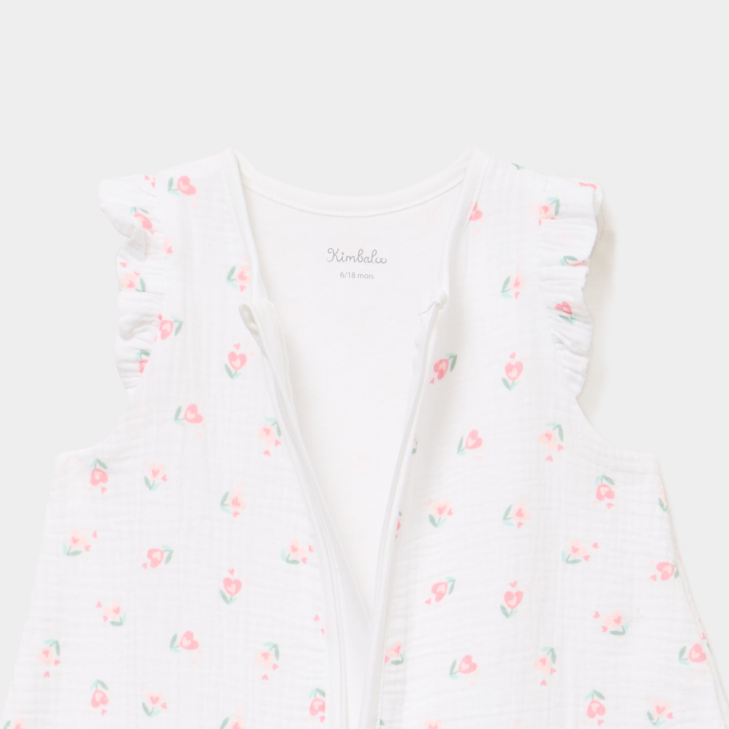 Gigoteuse gaze coton sans manches TOG 1 ecru b&eacute;b&eacute;