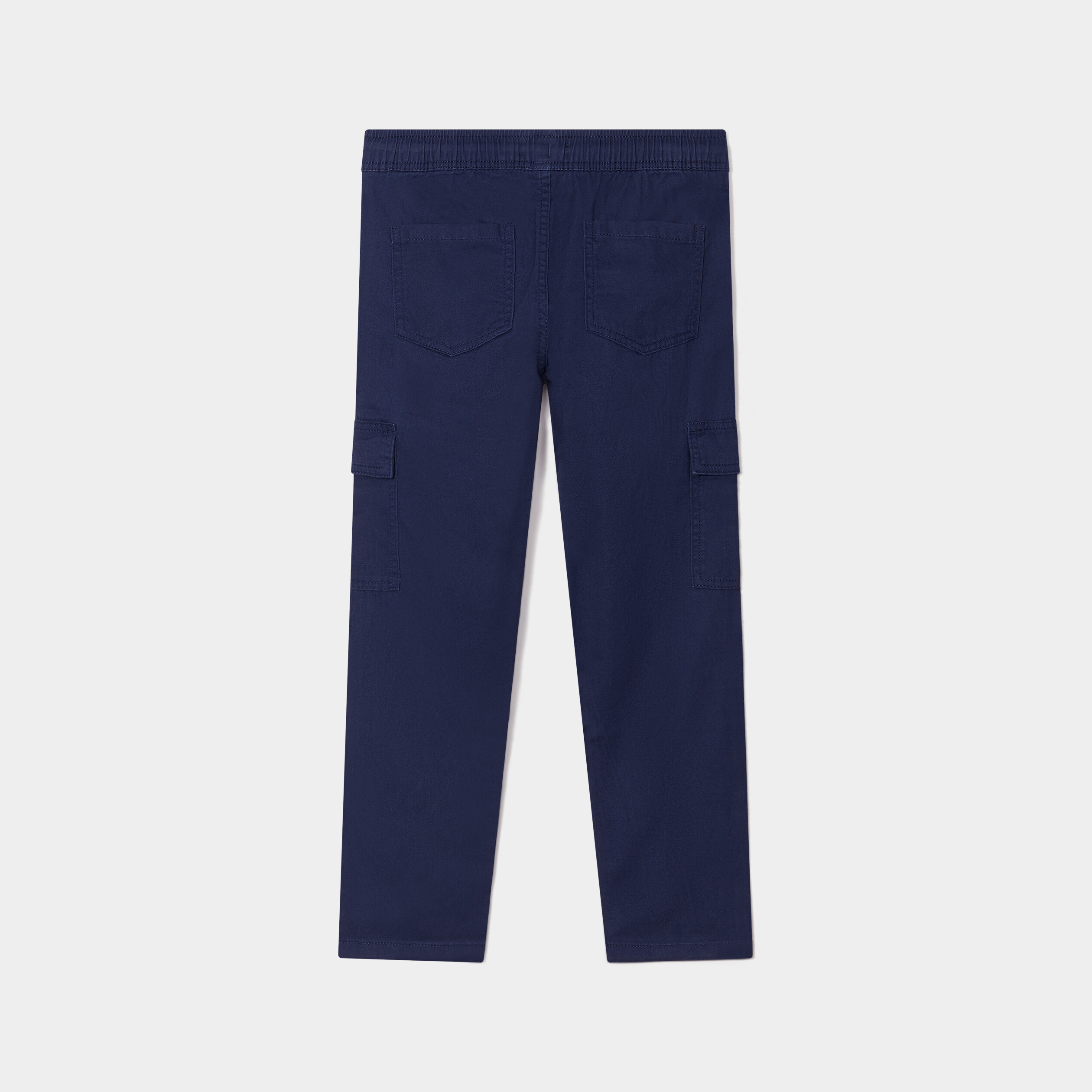pantalon cargo taille elastiquee bleu marine garcon Pantalon cargo taille élastiquée bleu marine garçon