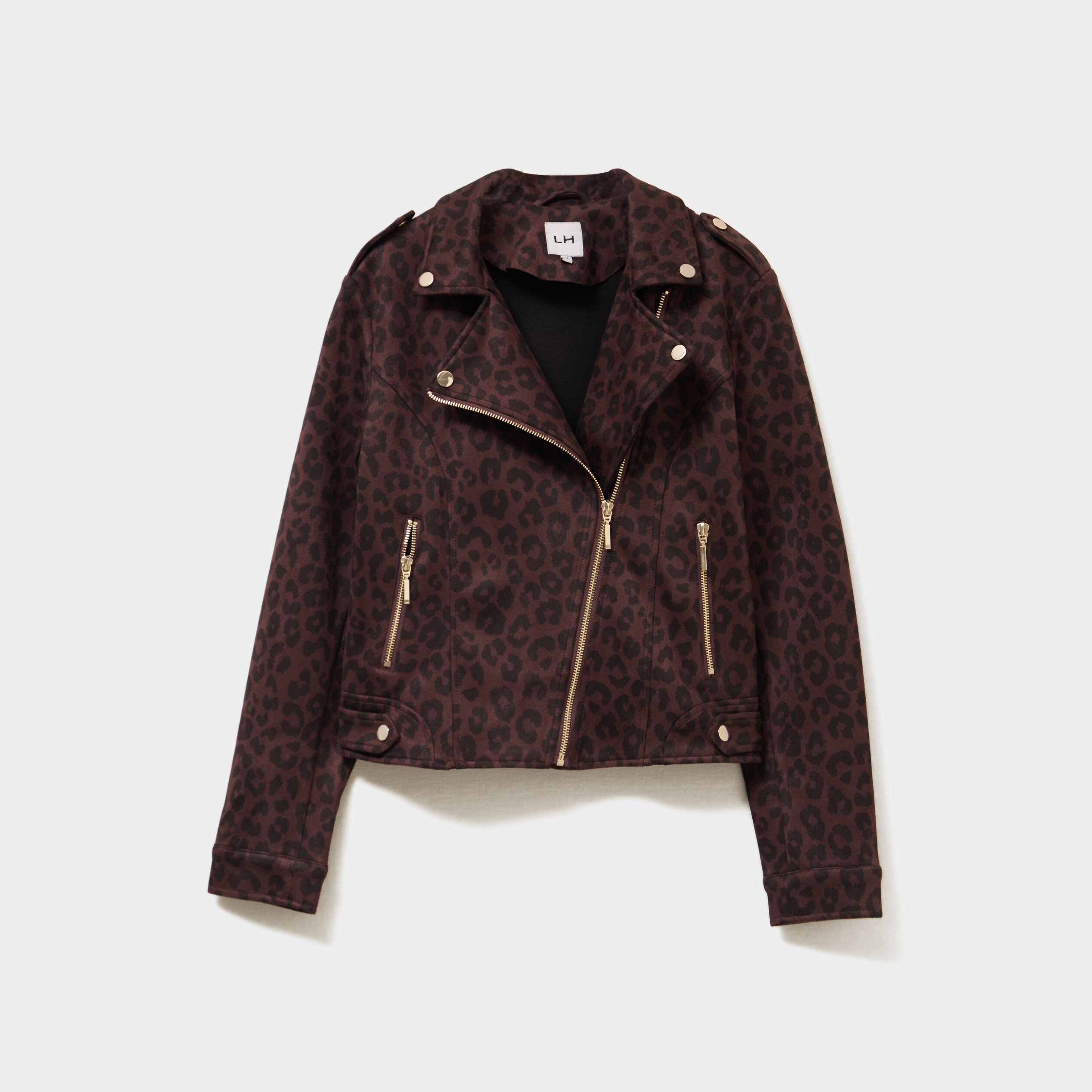 veste courte esprit biker effet suedine marron fonce femme Veste courte esprit biker effet suédine marron foncé femme
