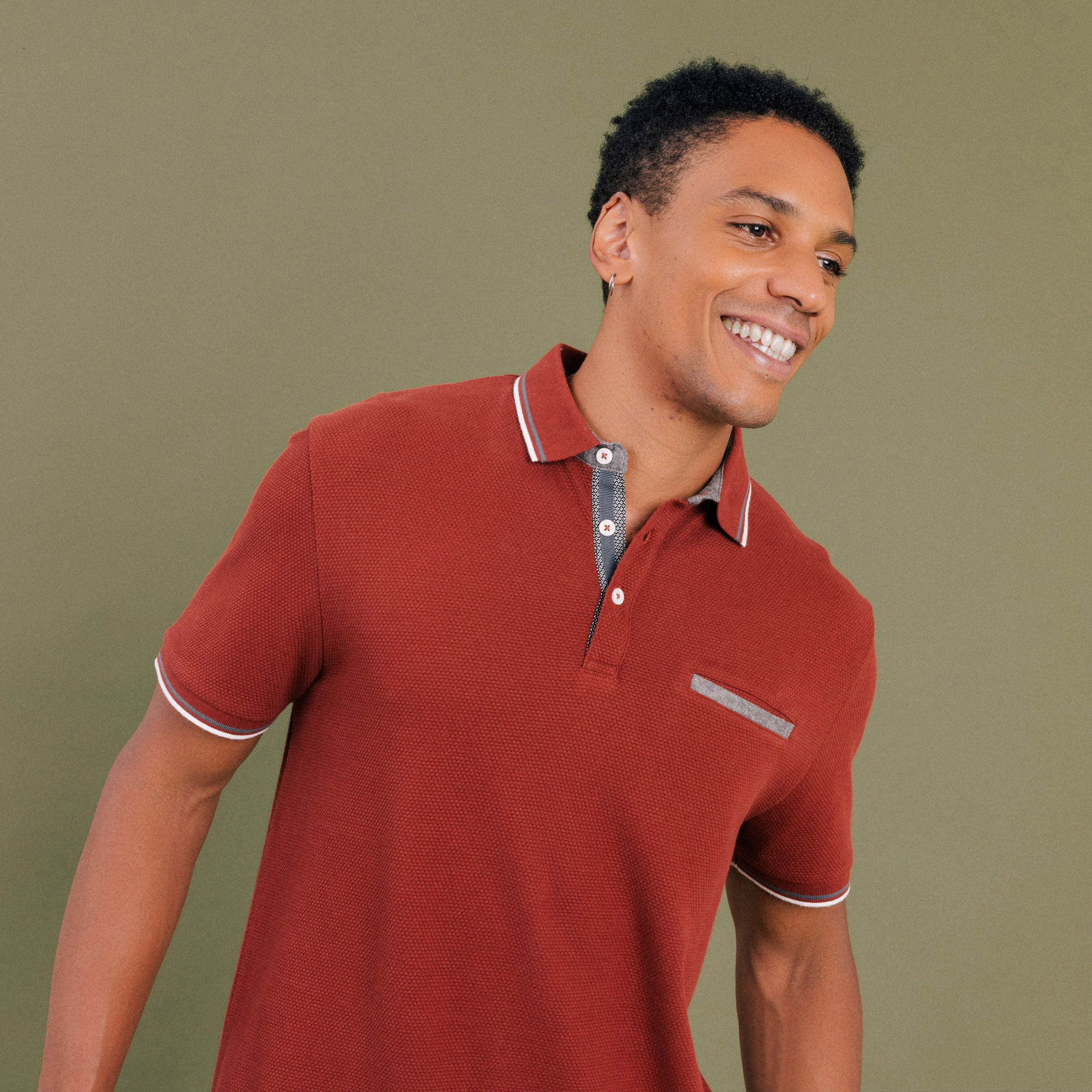 polo manches courtes 1 poche coton rouge fonce homme Polo manches courtes 1 poche coton rouge foncé homme