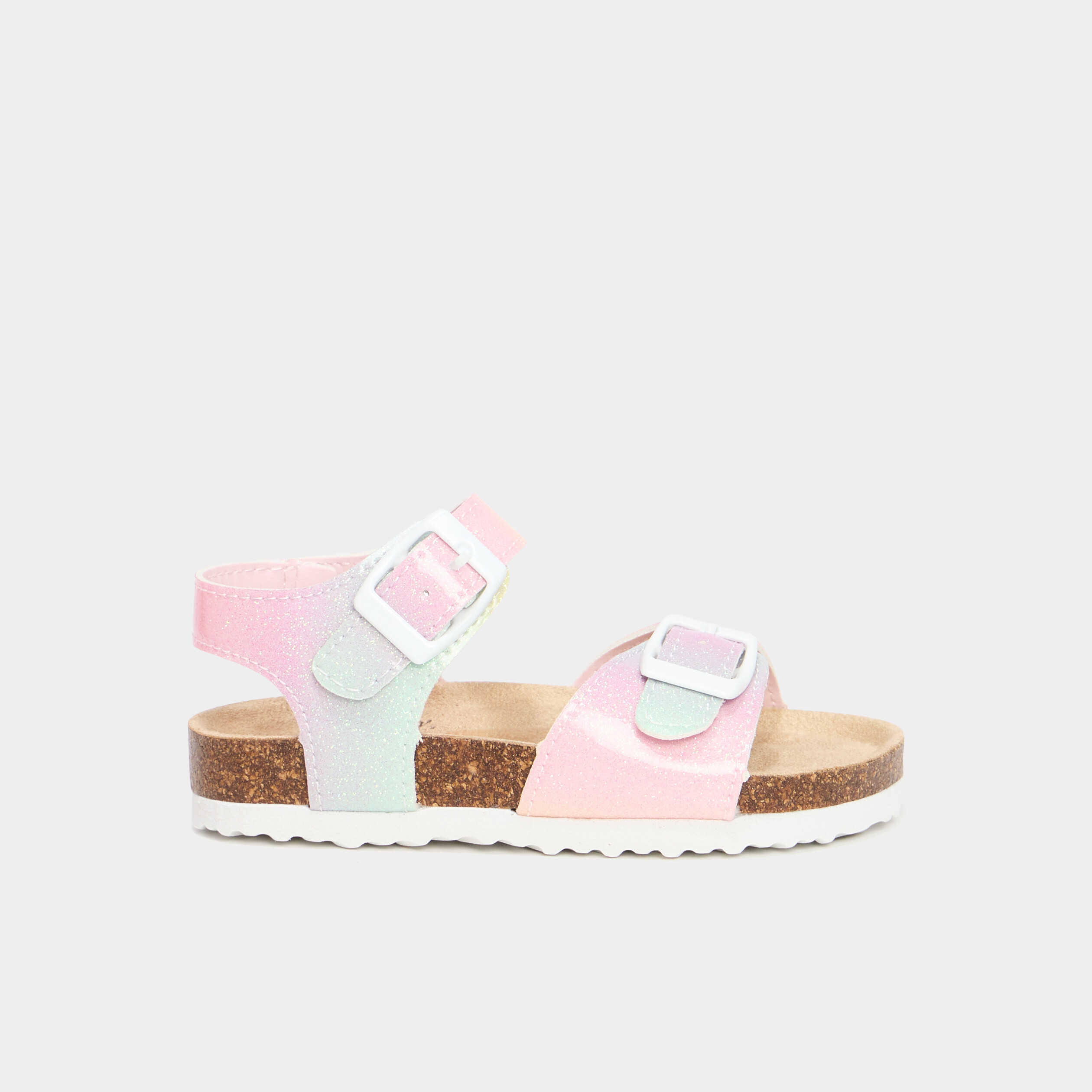 sandales avec boucles plates multicolore fille Sandales avec boucles plates multicolore fille