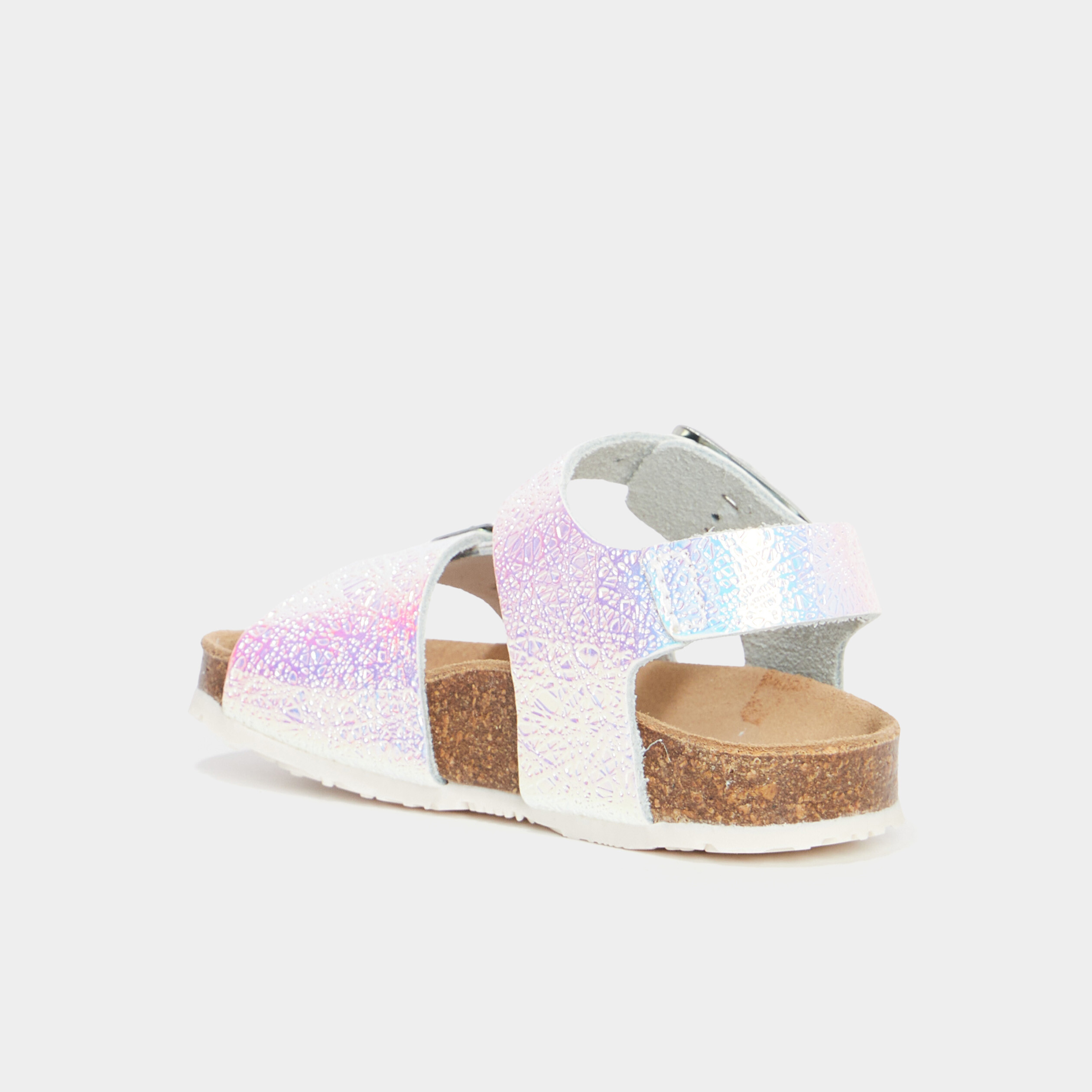 sandales irisees en cuir creeks rose bebef Sandales irisées en cuir Creeks rose bébé fille