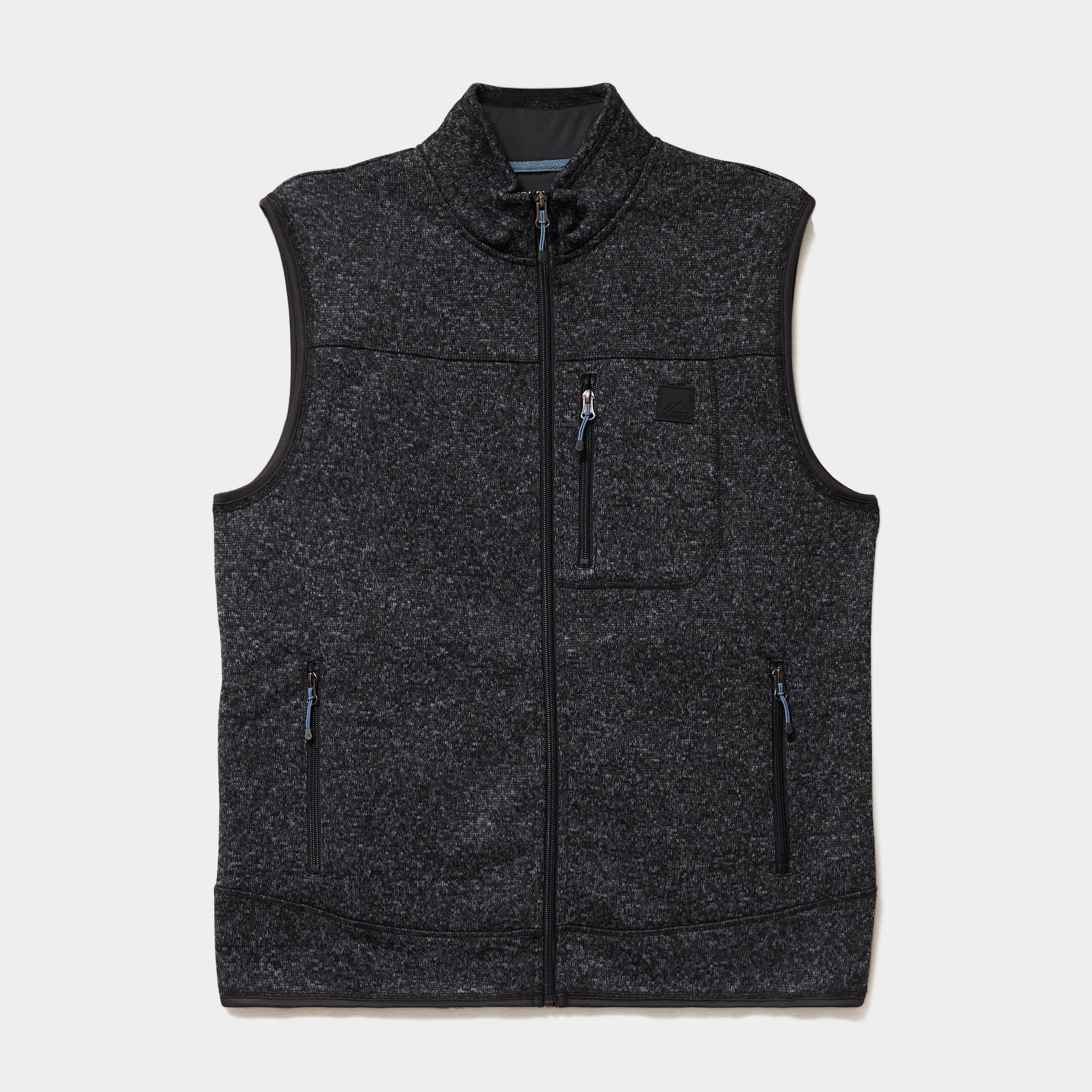 Gilet sans manches col montant gris fonc&eacute; homme