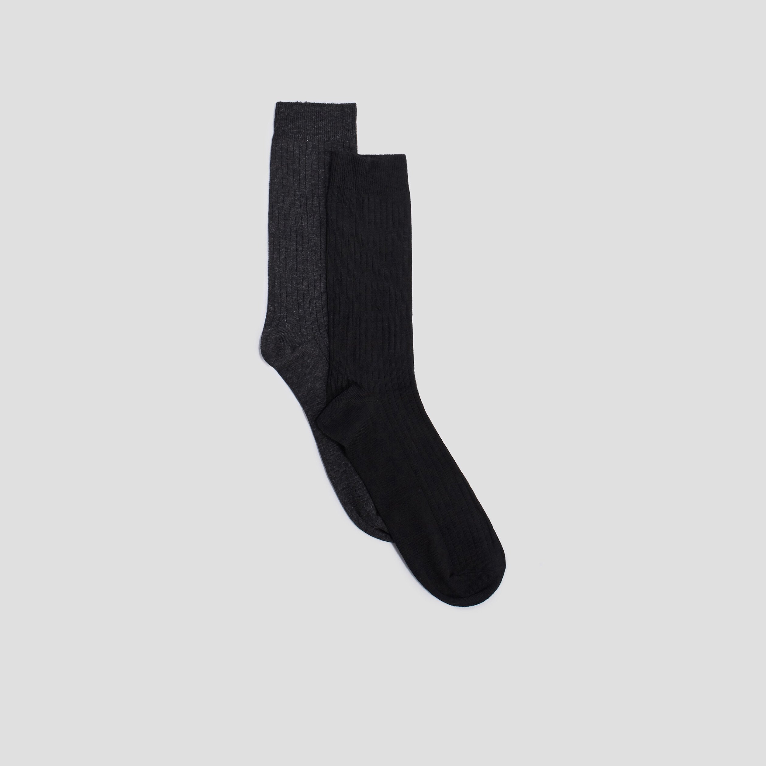lot 10 paires de chaussettes cotelees noir homme Lot 10 paires de chaussettes côtelées noir homme