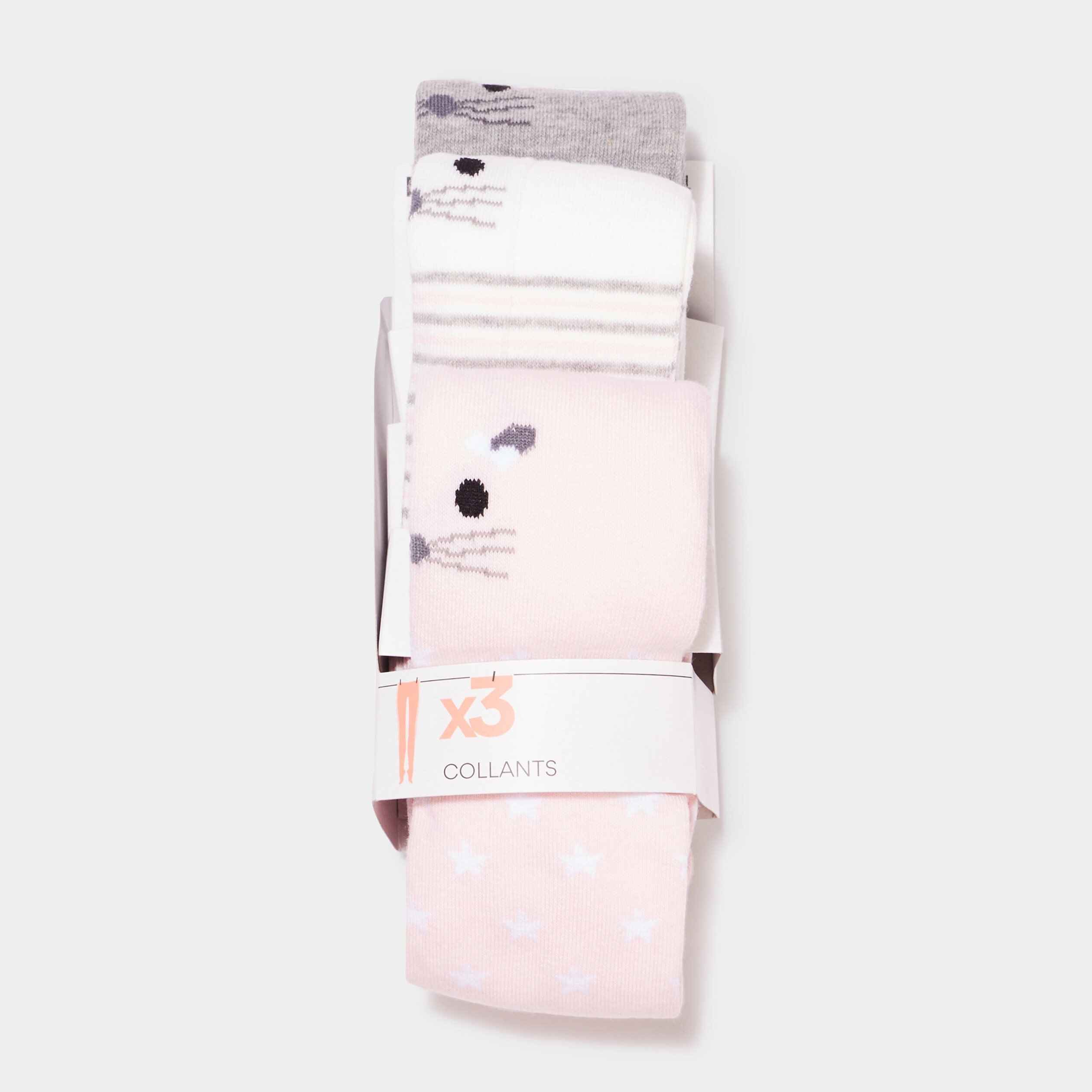 lot 3 collants multicolore fille Lot 3 collants multicolore fille