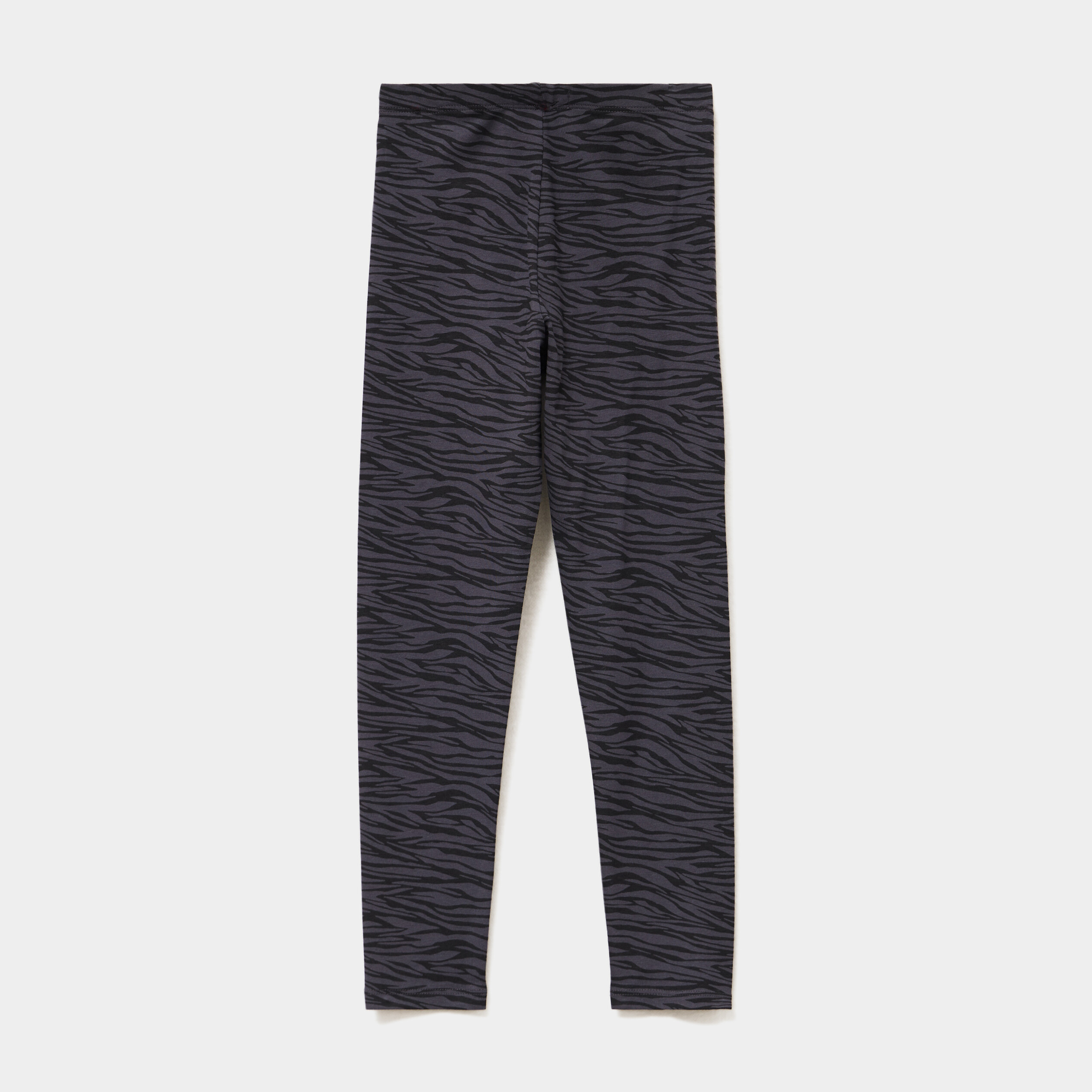 Legging taille &eacute;lastiqu&eacute;e coton gris anthracite fille