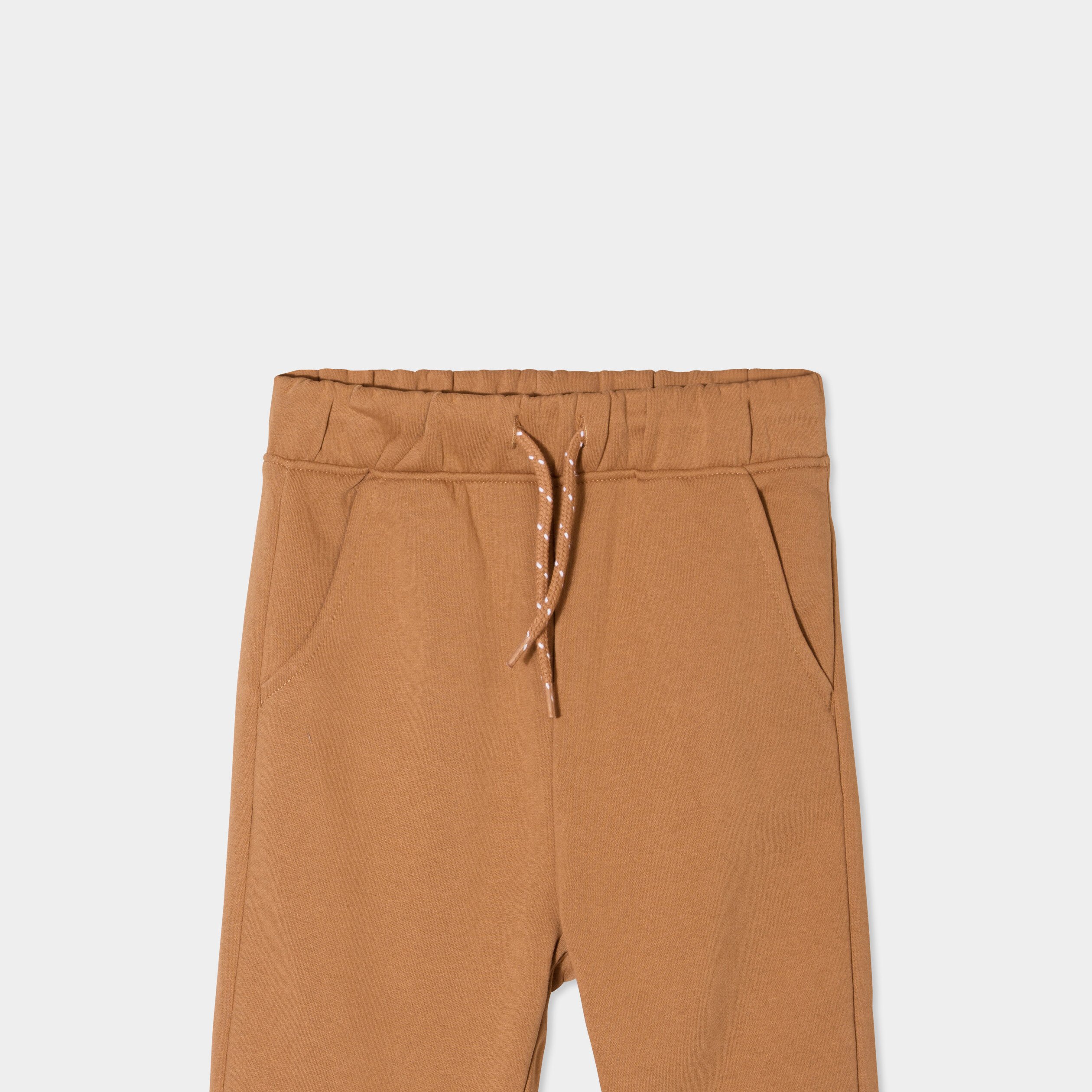 pantalon de jogging taille elastiquee camel garcon Pantalon de jogging taille élastiquée camel garçon