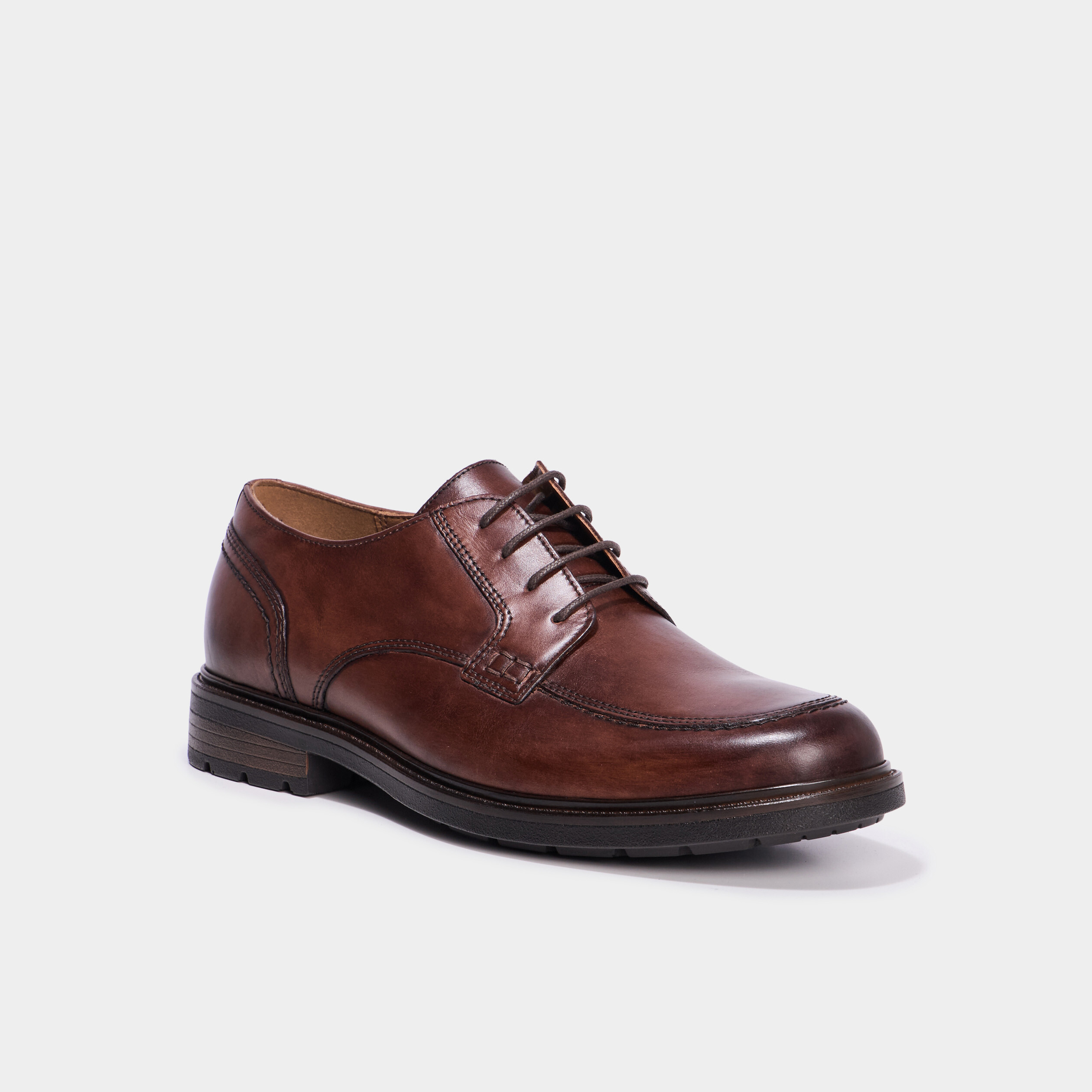 Derbies en cuir marron homme