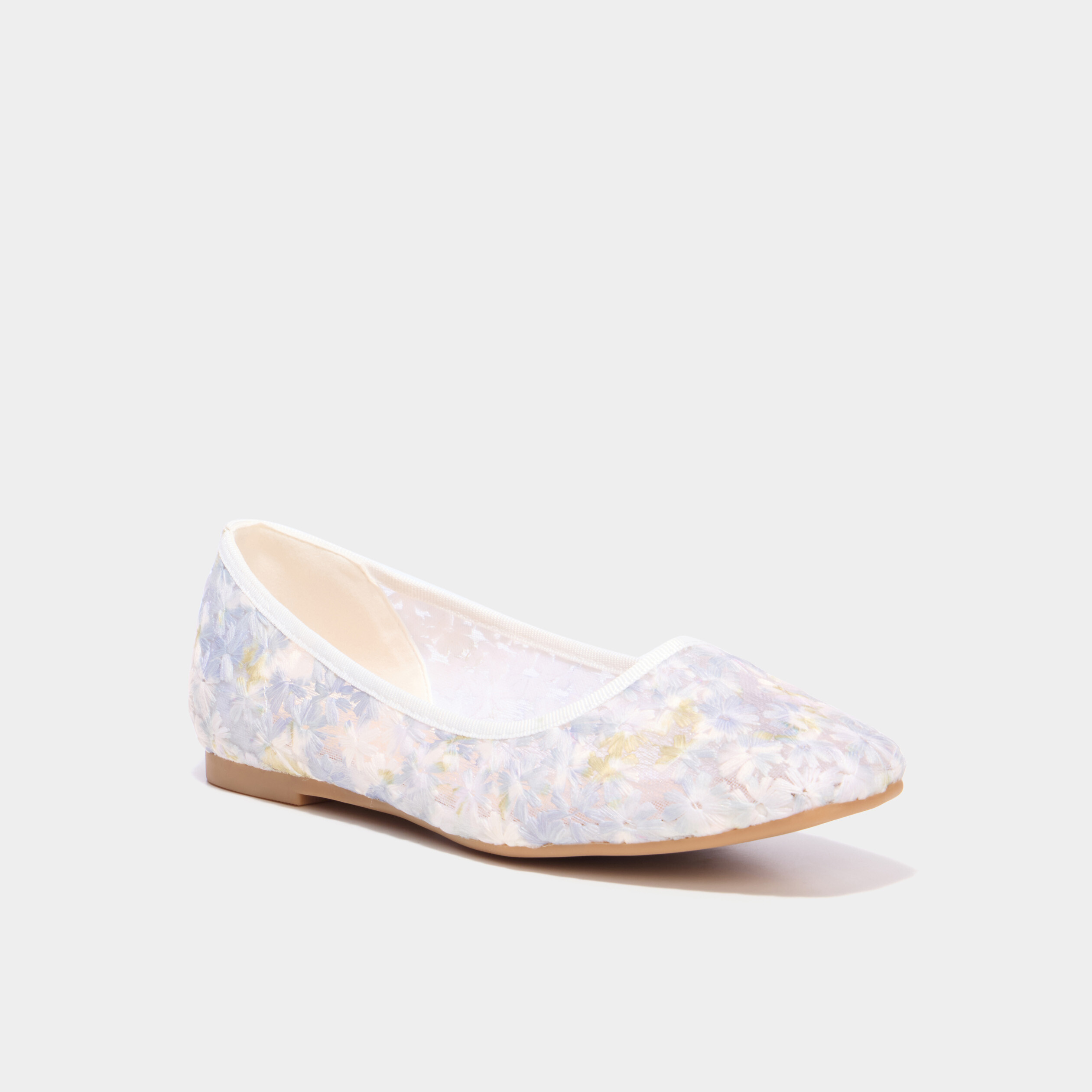 Ballerines brod&eacute;es multicolore femme