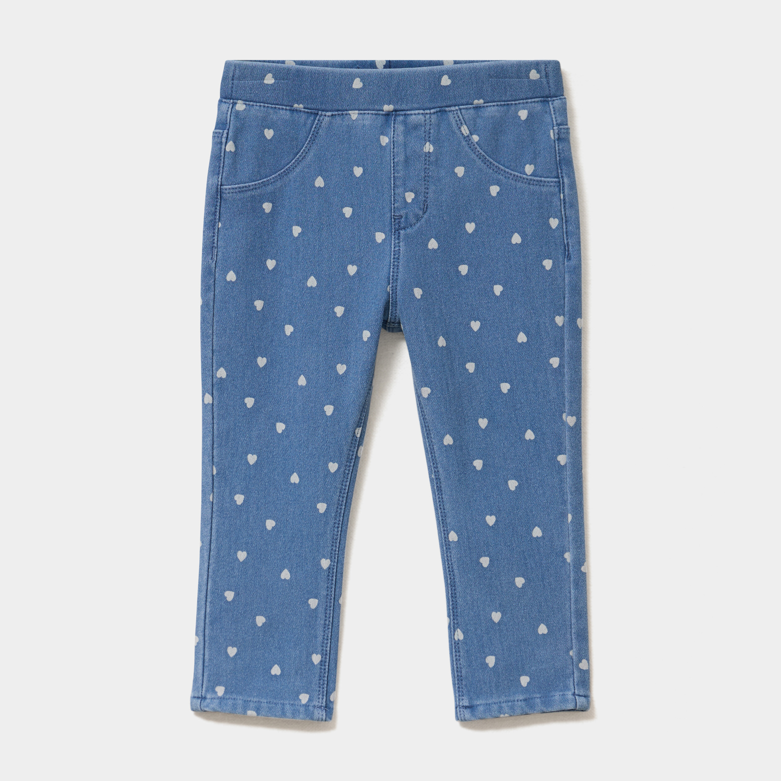 Tregging en jean taille &eacute;lastiqu&eacute;e denim brut b&eacute;b&eacute; fille