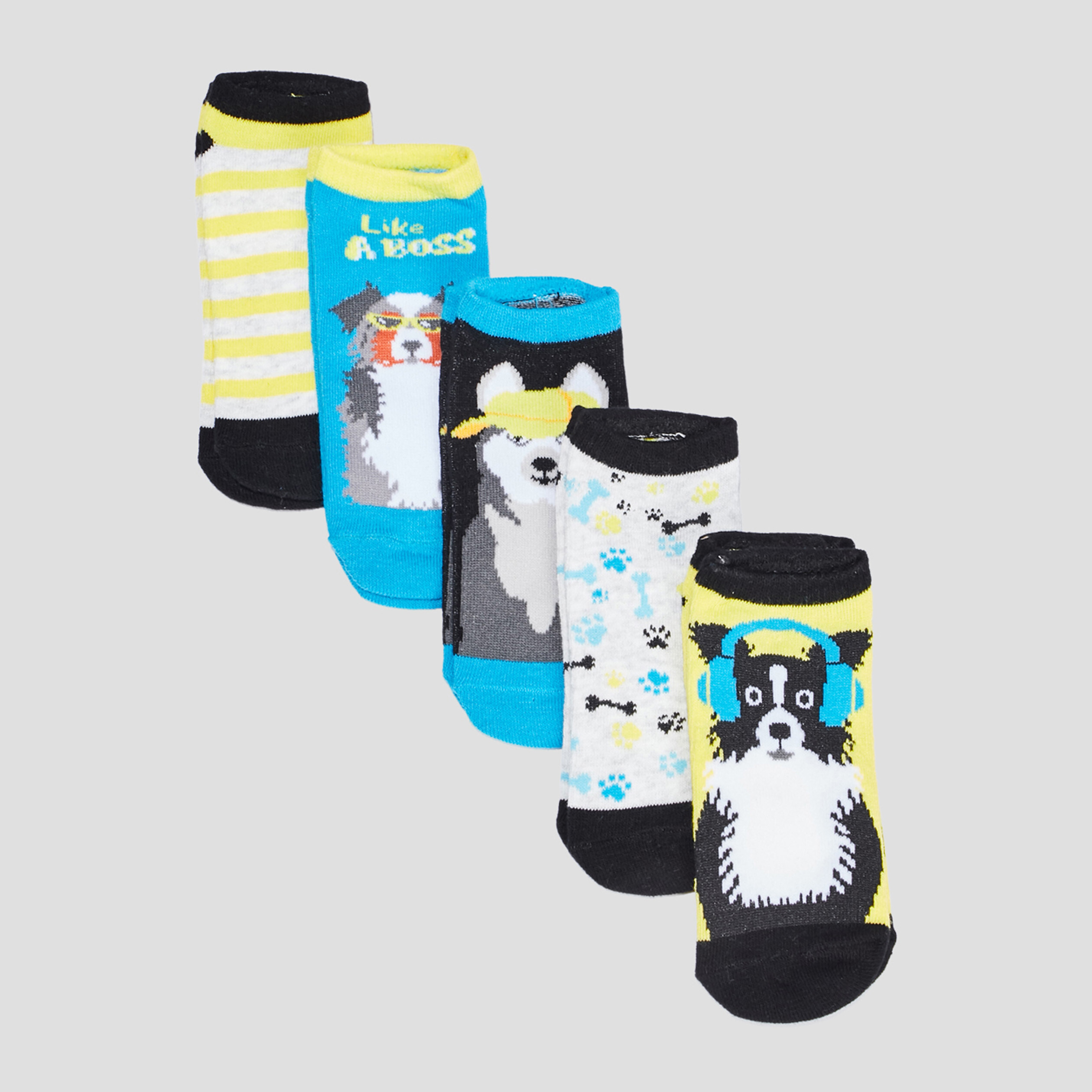 lot 5 paires chaussettes multicolore garcon Lot 5 paires chaussettes multicolore garçon