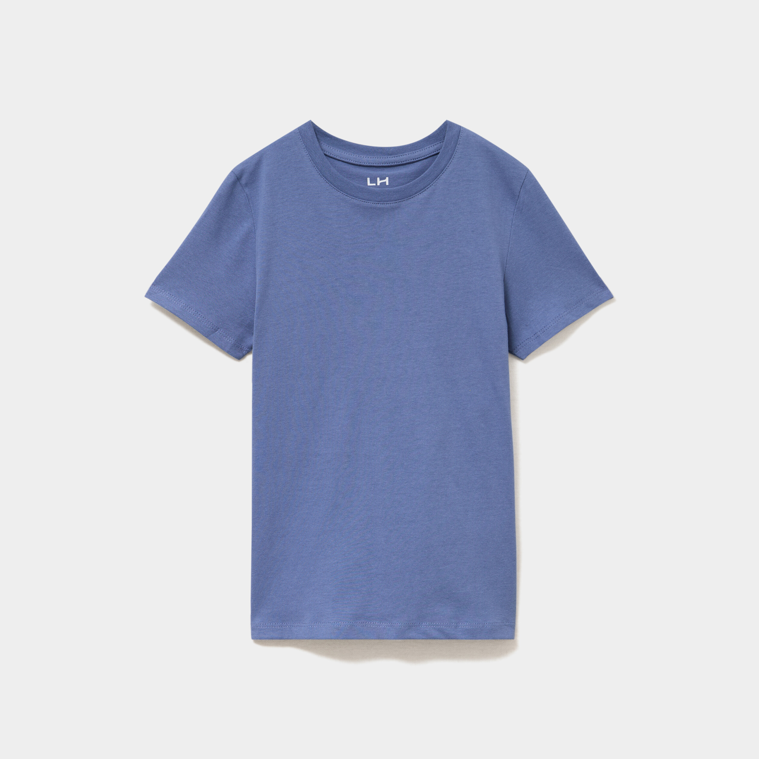 T-shirt en coton manches courtes bleu gar&ccedil;on