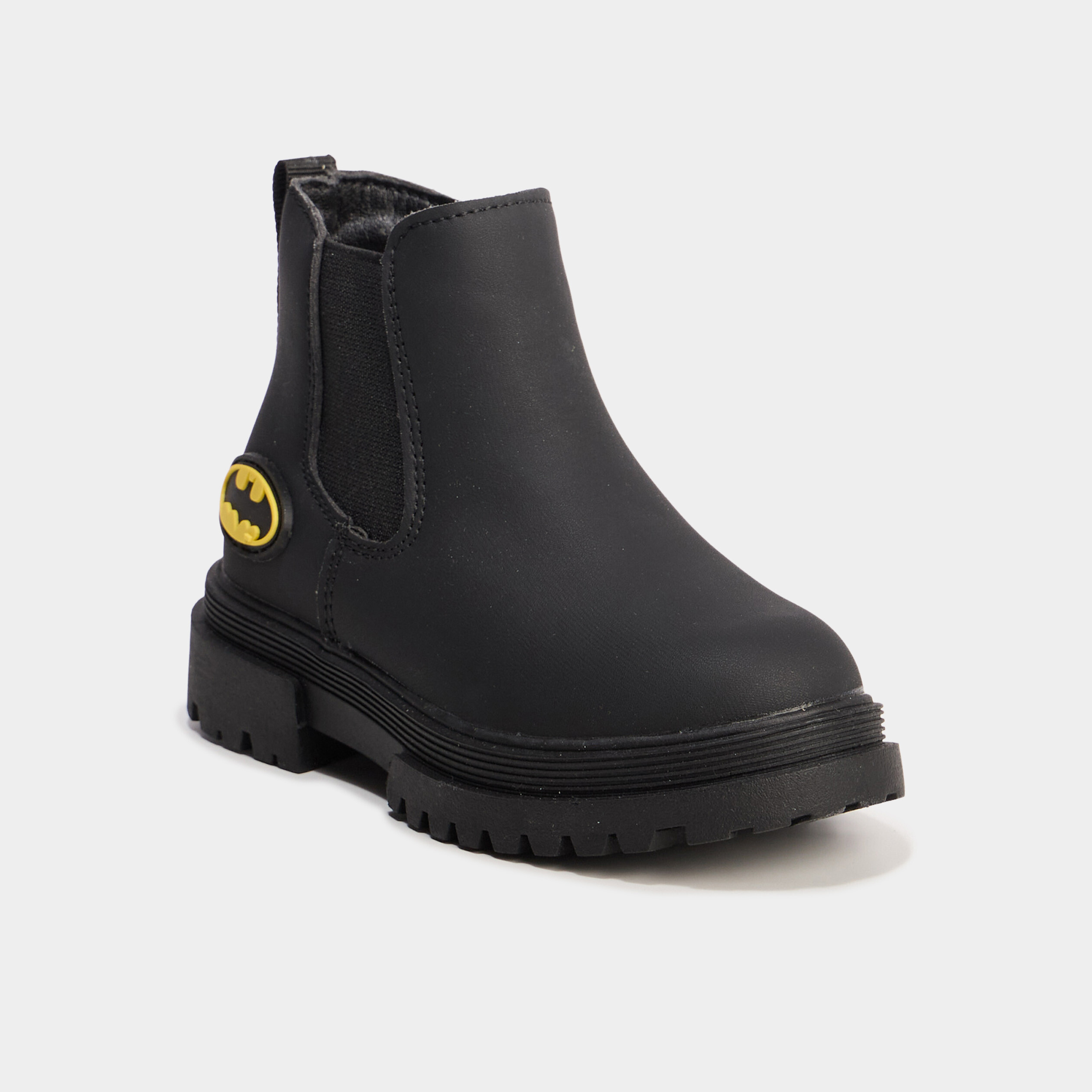 boots crantees batman noir garcon Boots crantées Batman noir garçon