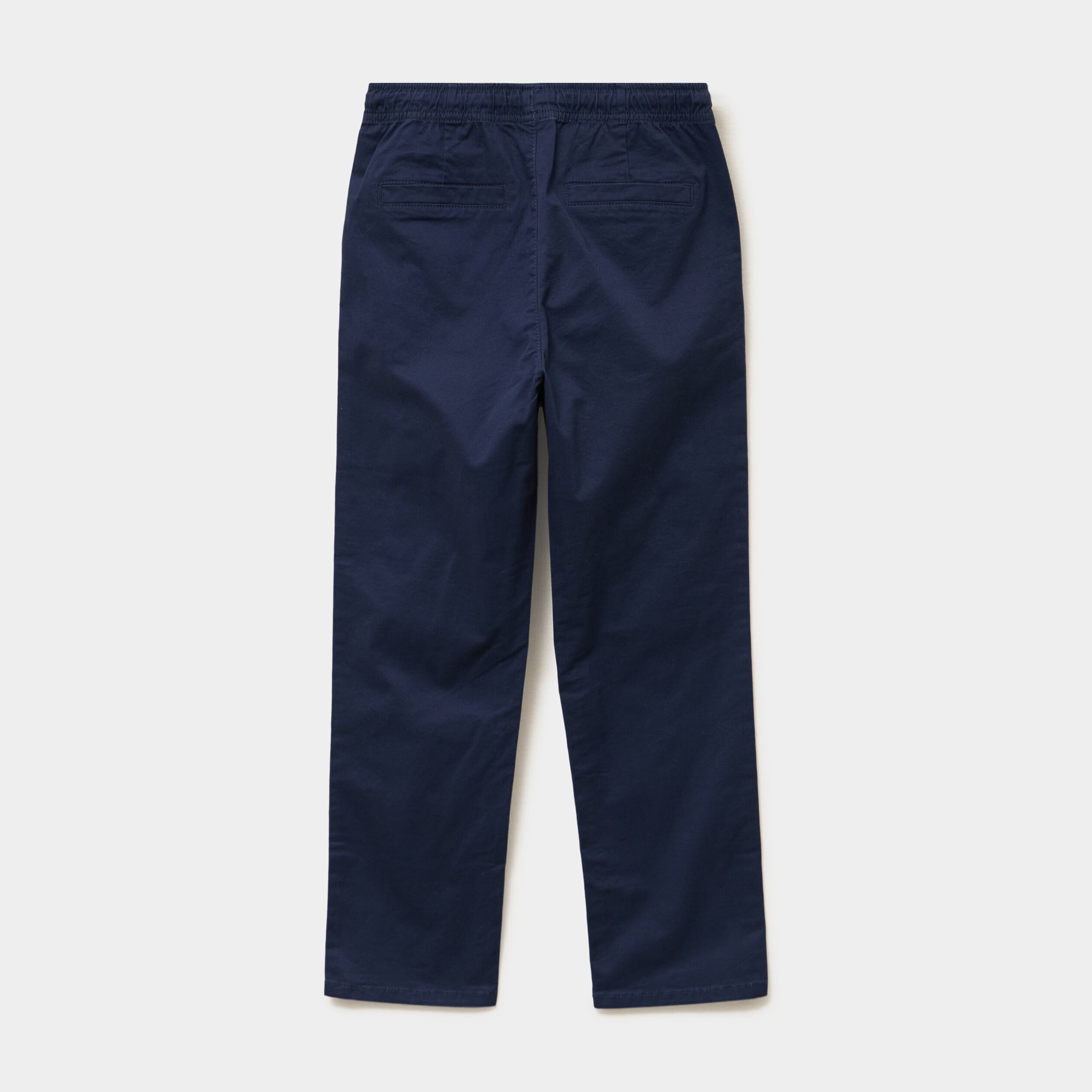 Pantalon chino droit taille ajustable bleu marine gar&ccedil;on