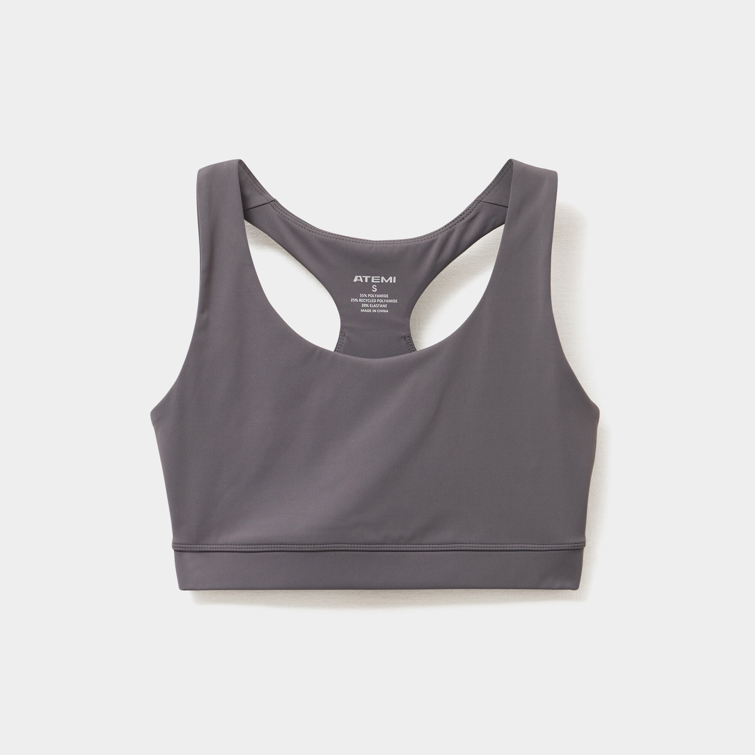 Brassi&egrave;re de sport dos nageur gris fonc&eacute; femme
