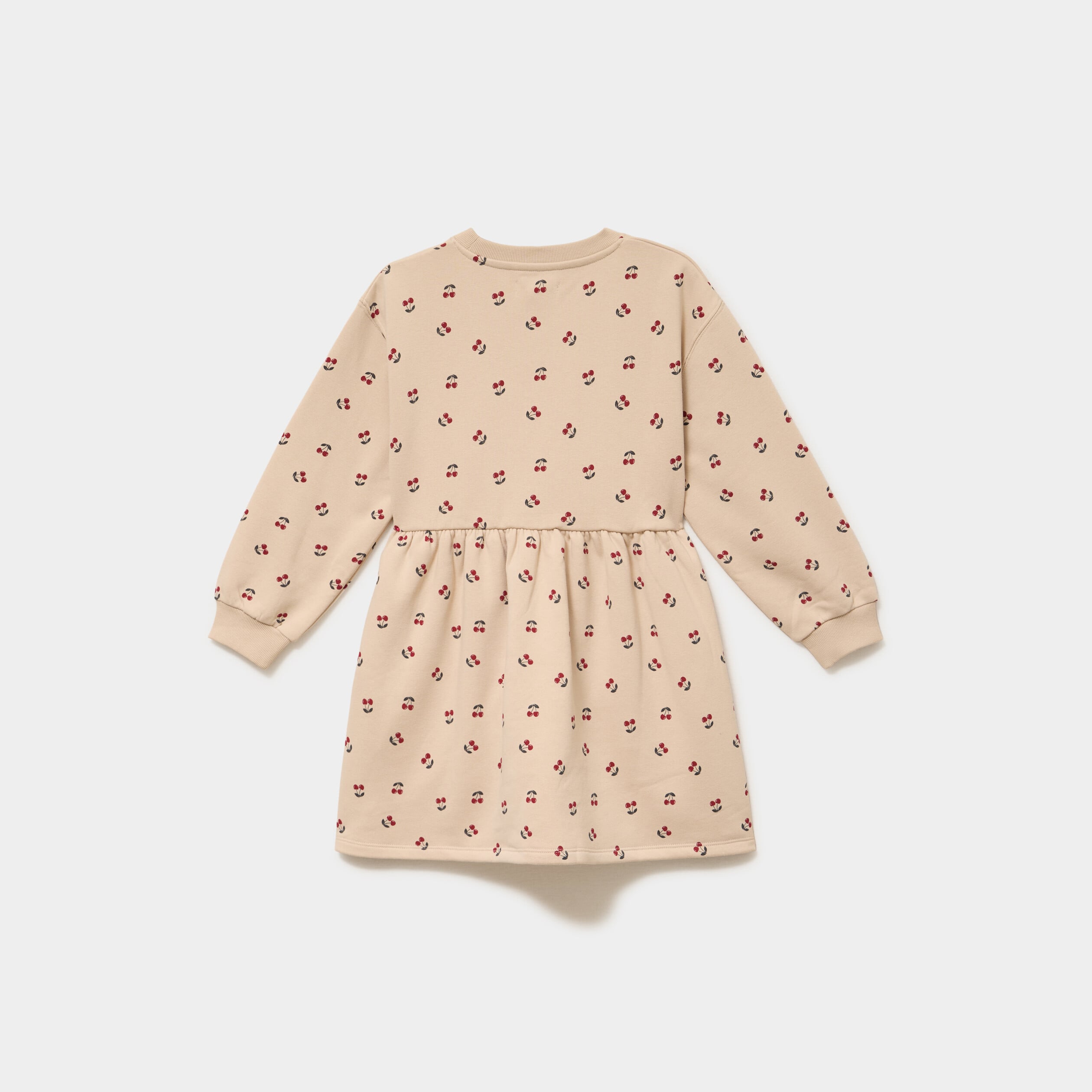Robe sweat molletonn&eacute;e ample courte ficelle fille