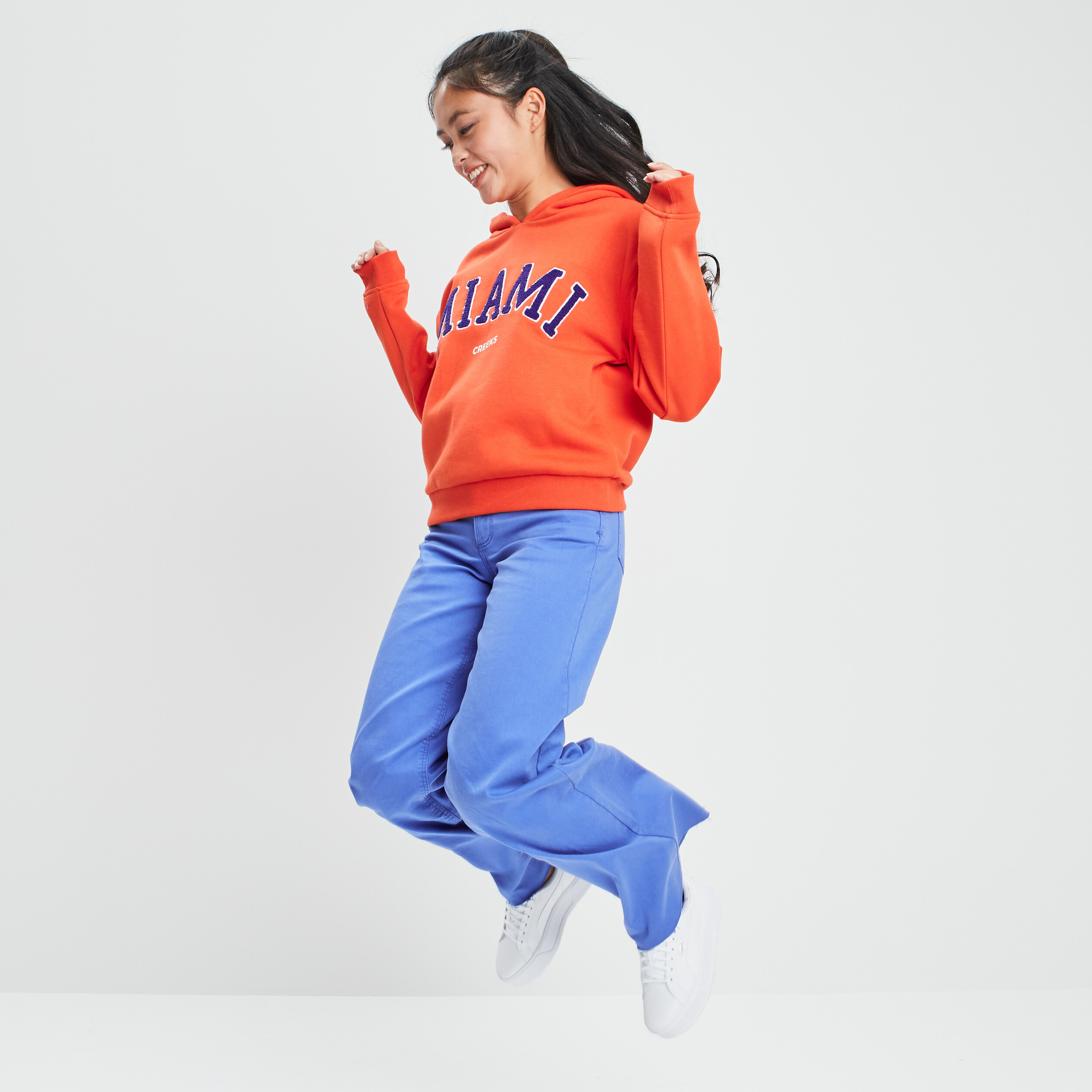 Sweat à capuche hoodie Creeks rouge femme