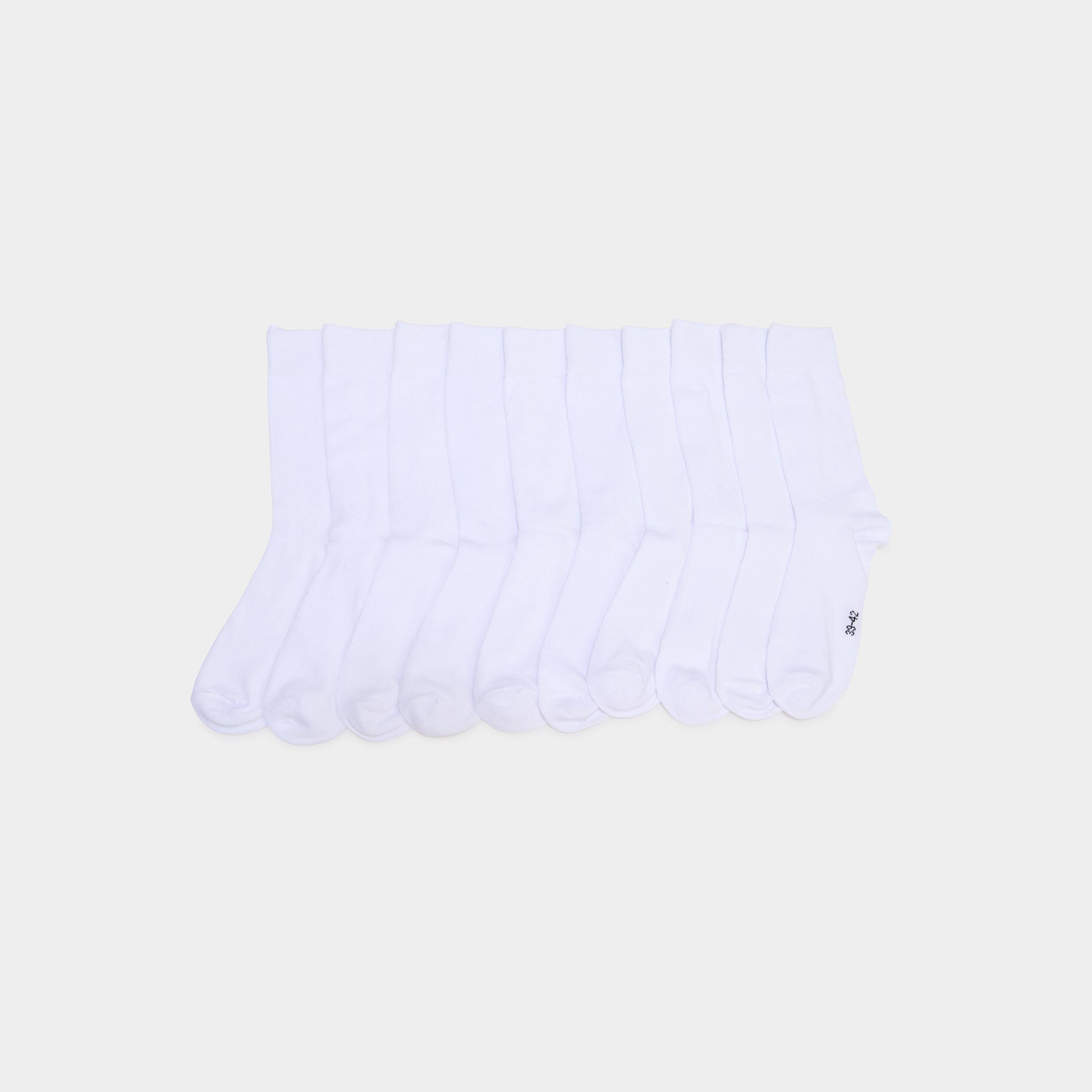 Lot 10 paires de chaussettes blanc homme