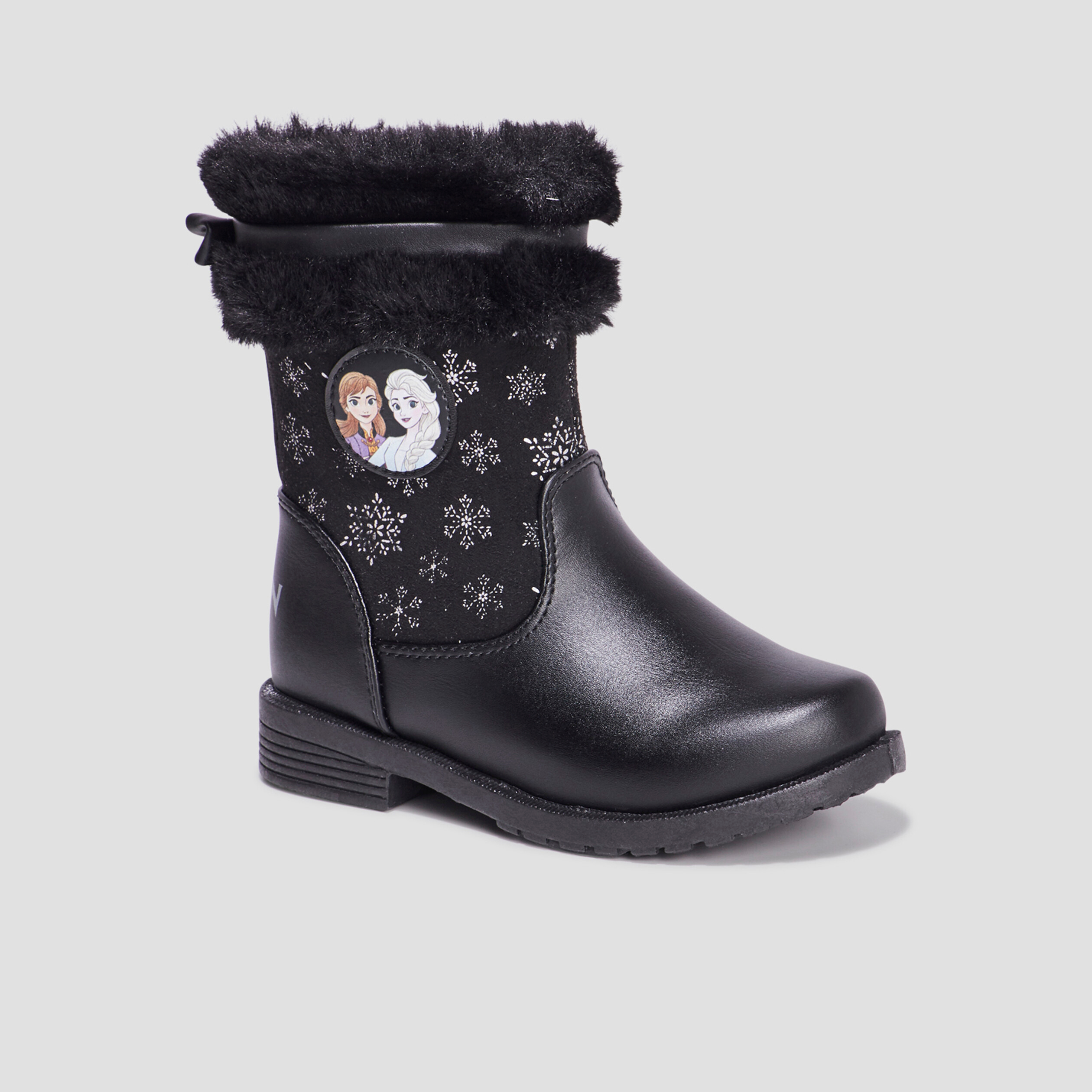 Bottes Reine des neiges noir fille