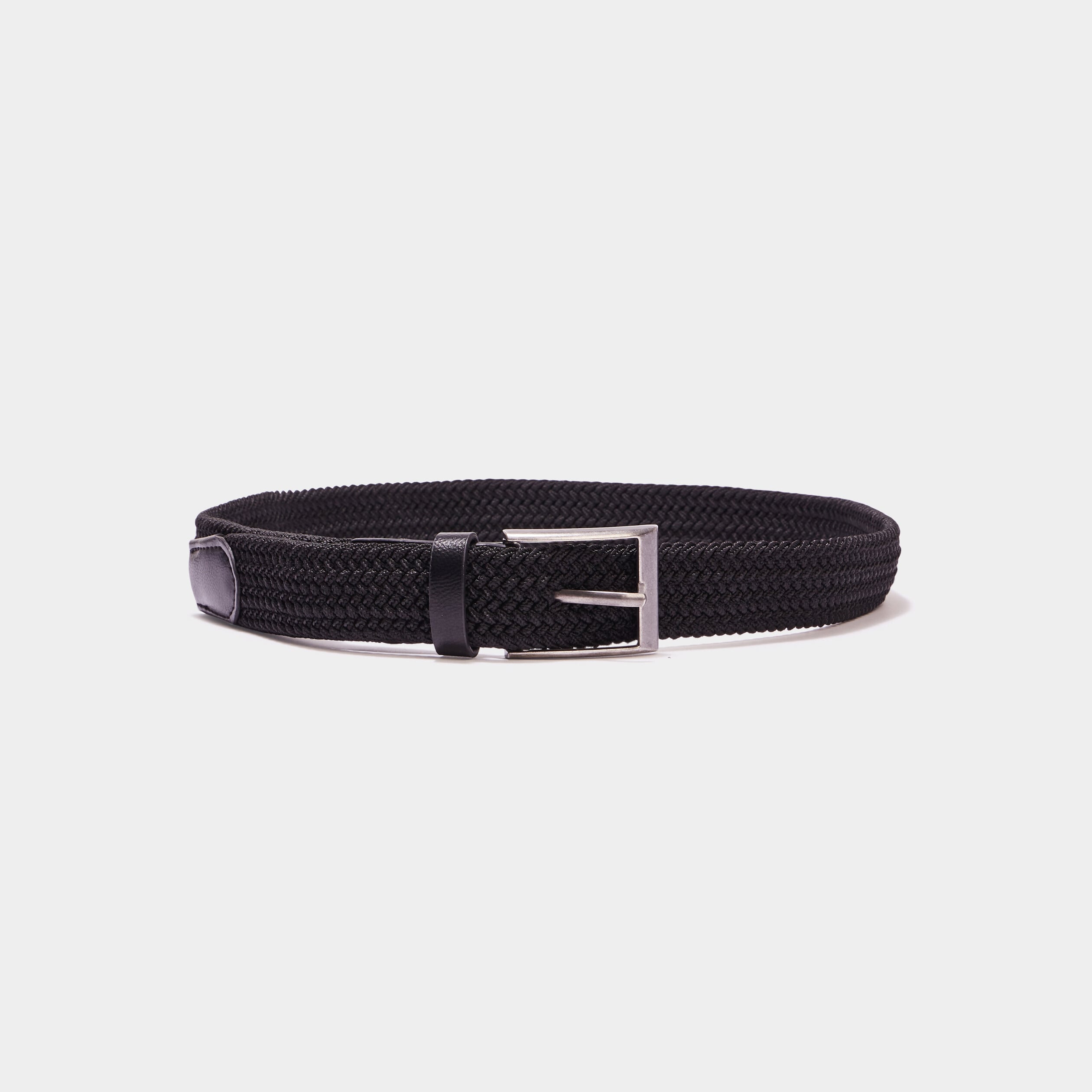 Ceinture tress&eacute;e noir gar&ccedil;on