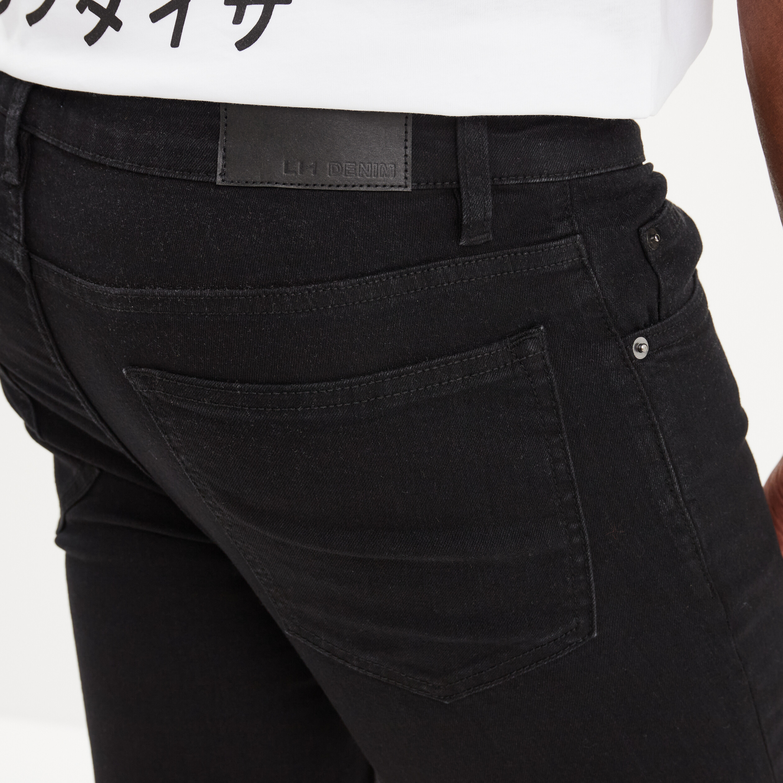 jeans skinny 5 poches denim noir homme Jeans skinny 5 poches denim noir homme