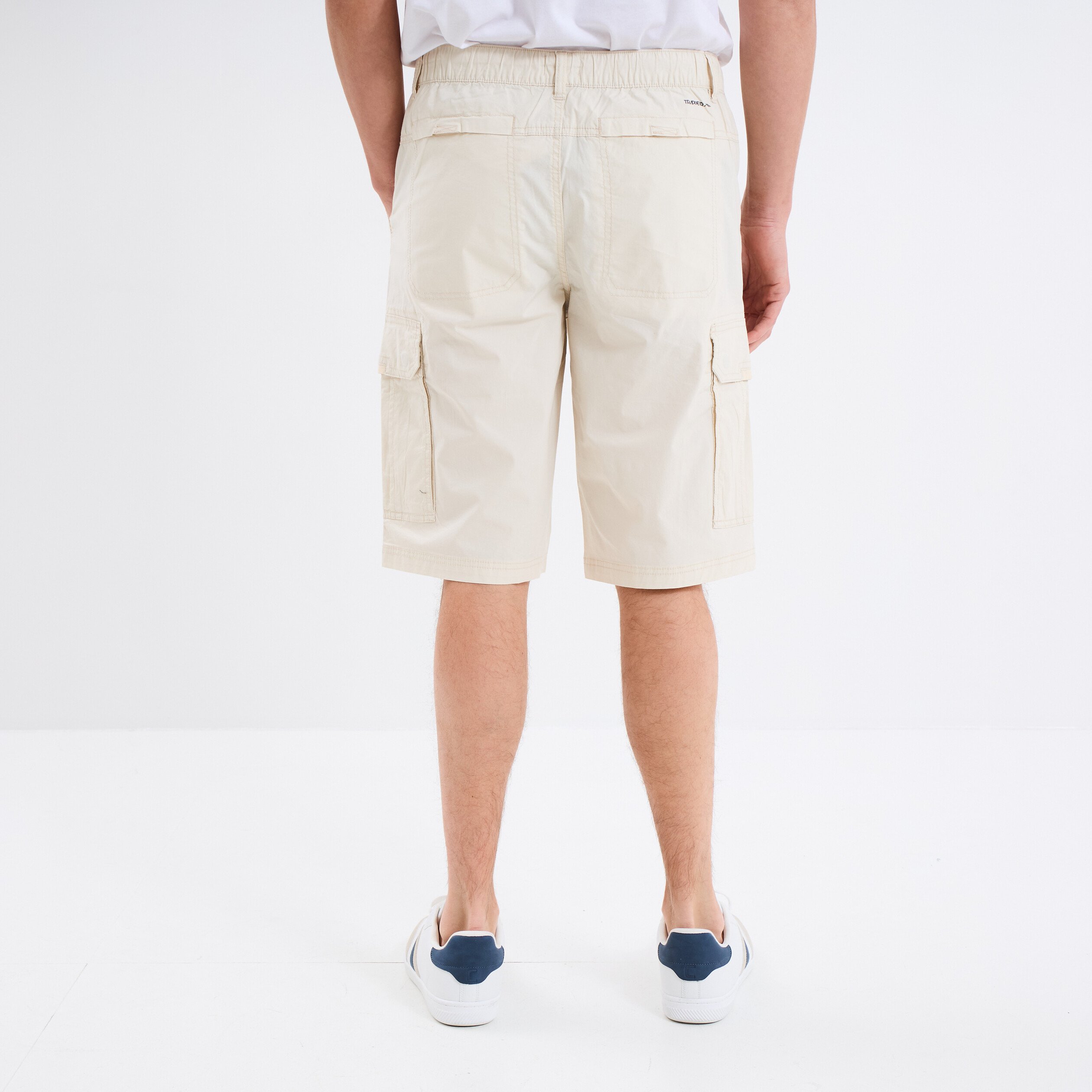 bermuda cargo droit coton majoritaire beige homme Bermuda cargo droit coton majoritaire beige homme