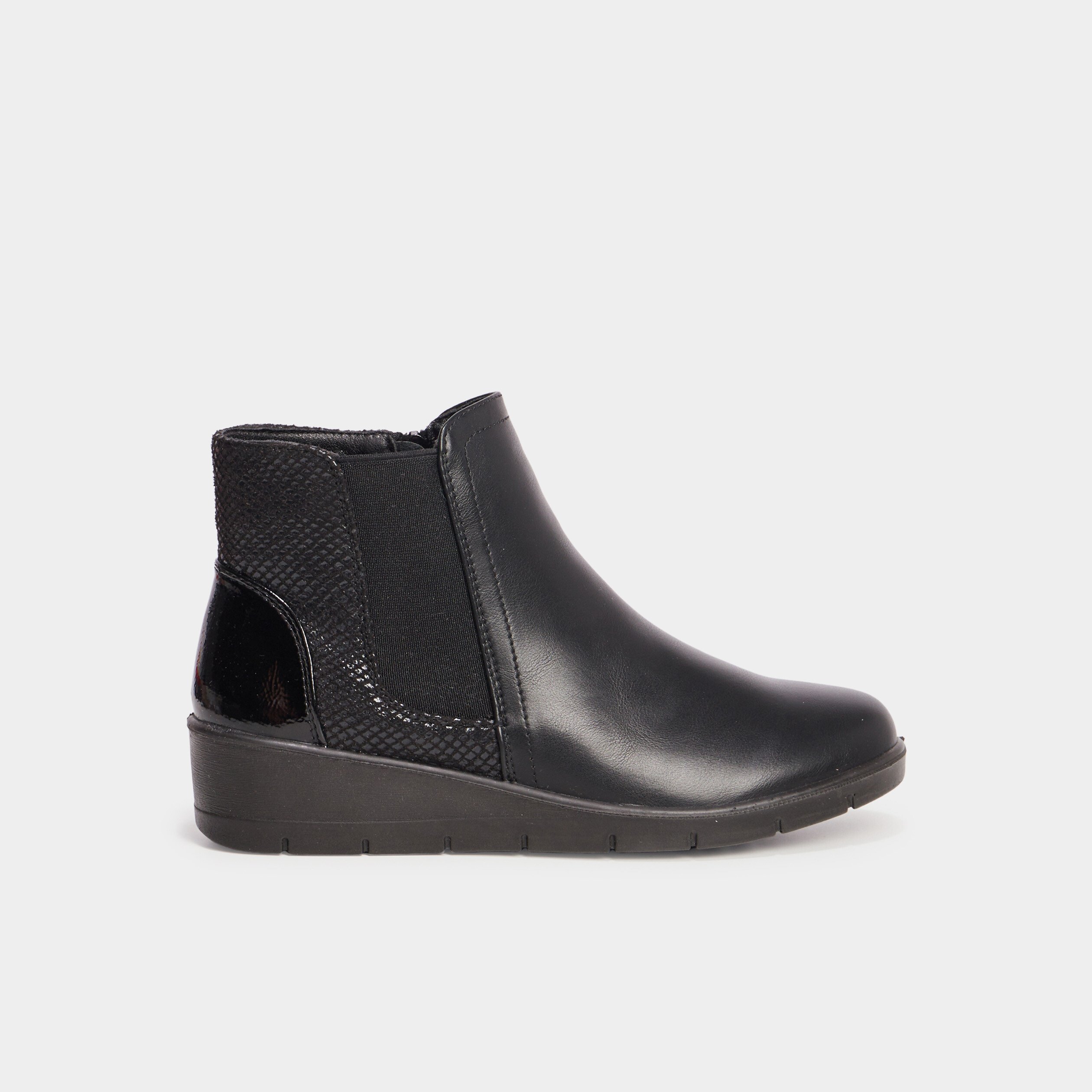 bottines compensees noir femme Bottines compensées noir femme