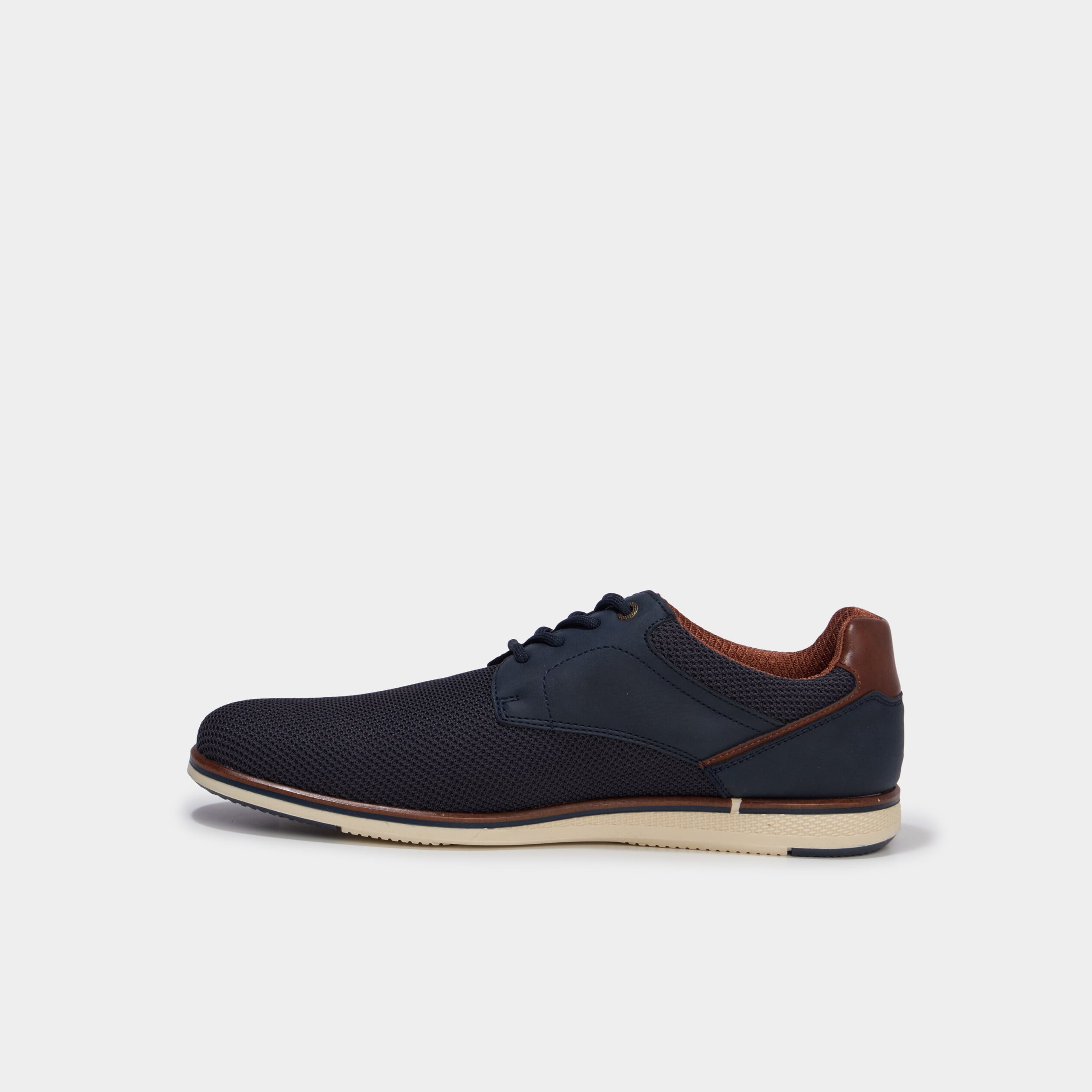 Derbies &agrave; lacets bout rond bleu marine homme