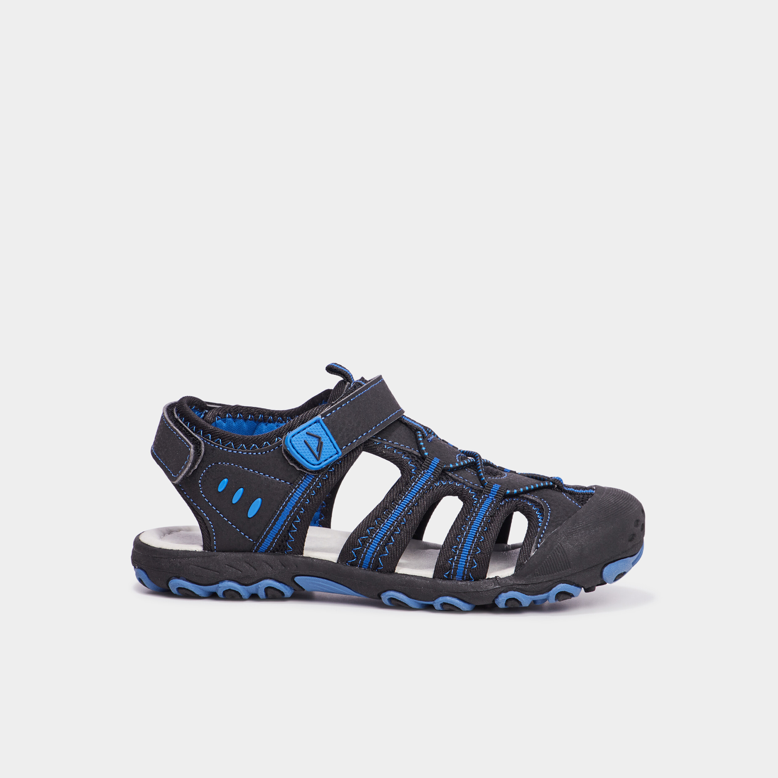 Sandales &agrave; bout renforc&eacute; avec scratchs bleu gar&ccedil;on