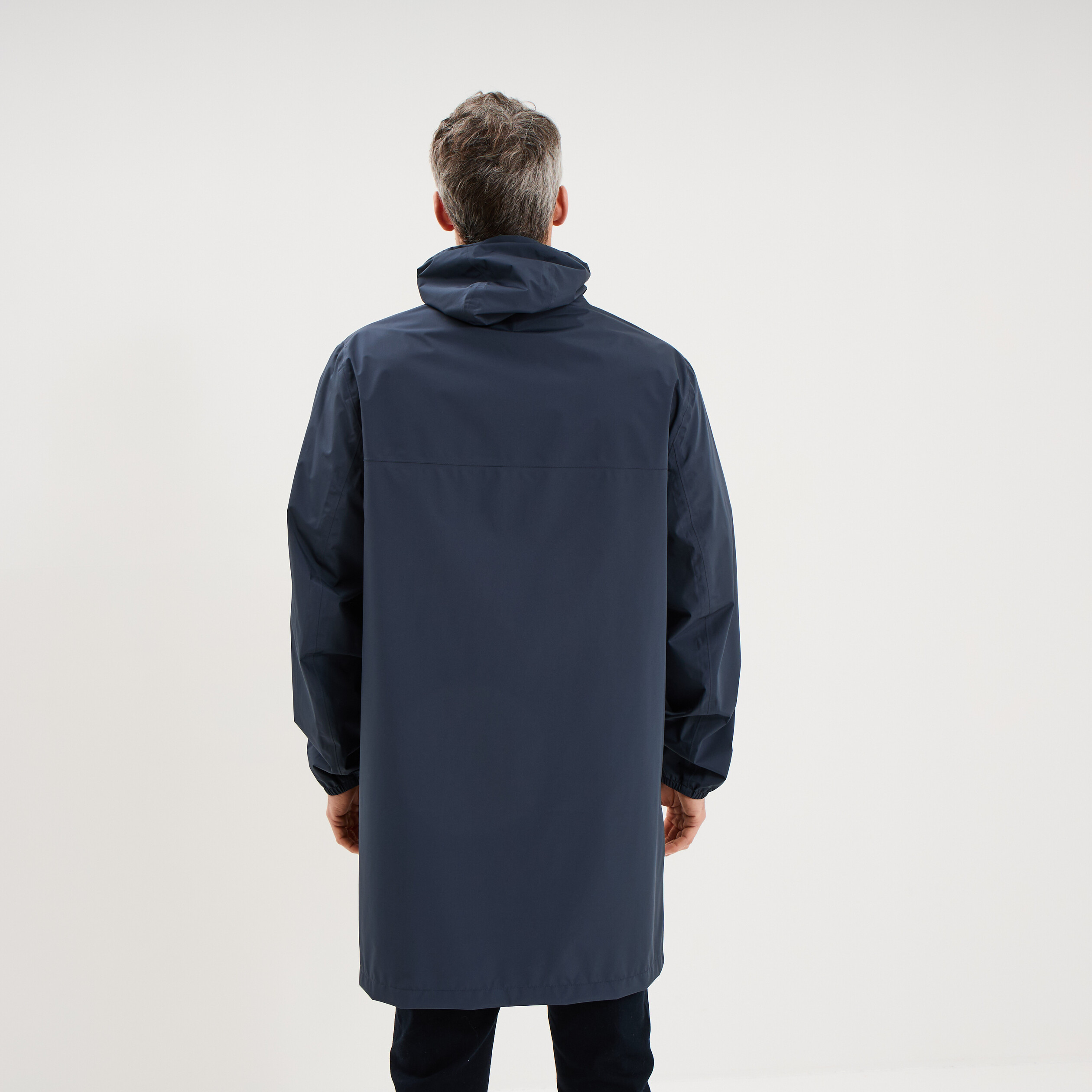 Parka imperm&eacute;able coupe-vent &agrave; capuche gris fonc&eacute; homme