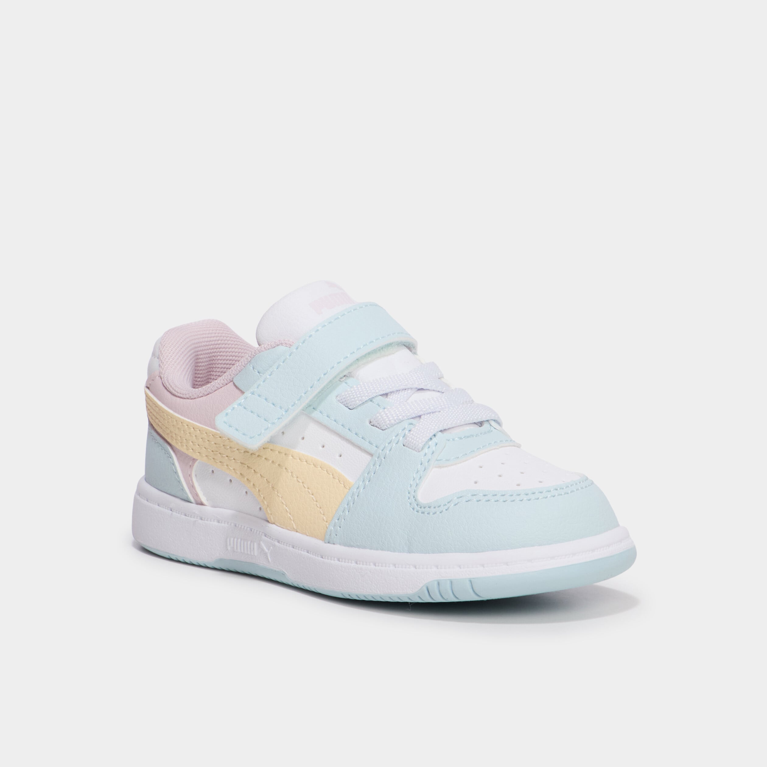 Baskets &agrave; scratchs Puma Rebound Slam bleu pastel fille