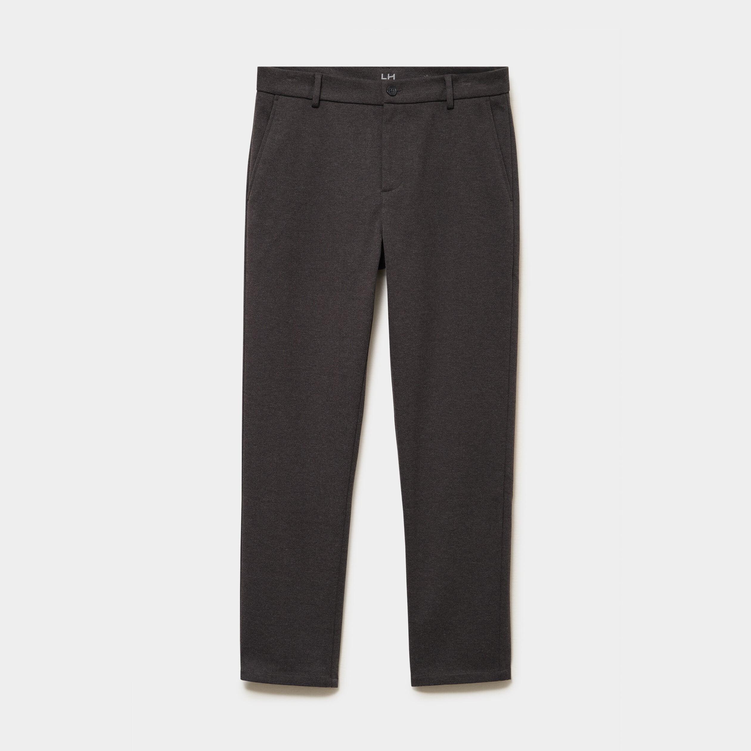Pantalon chino slim marron chocolat homme