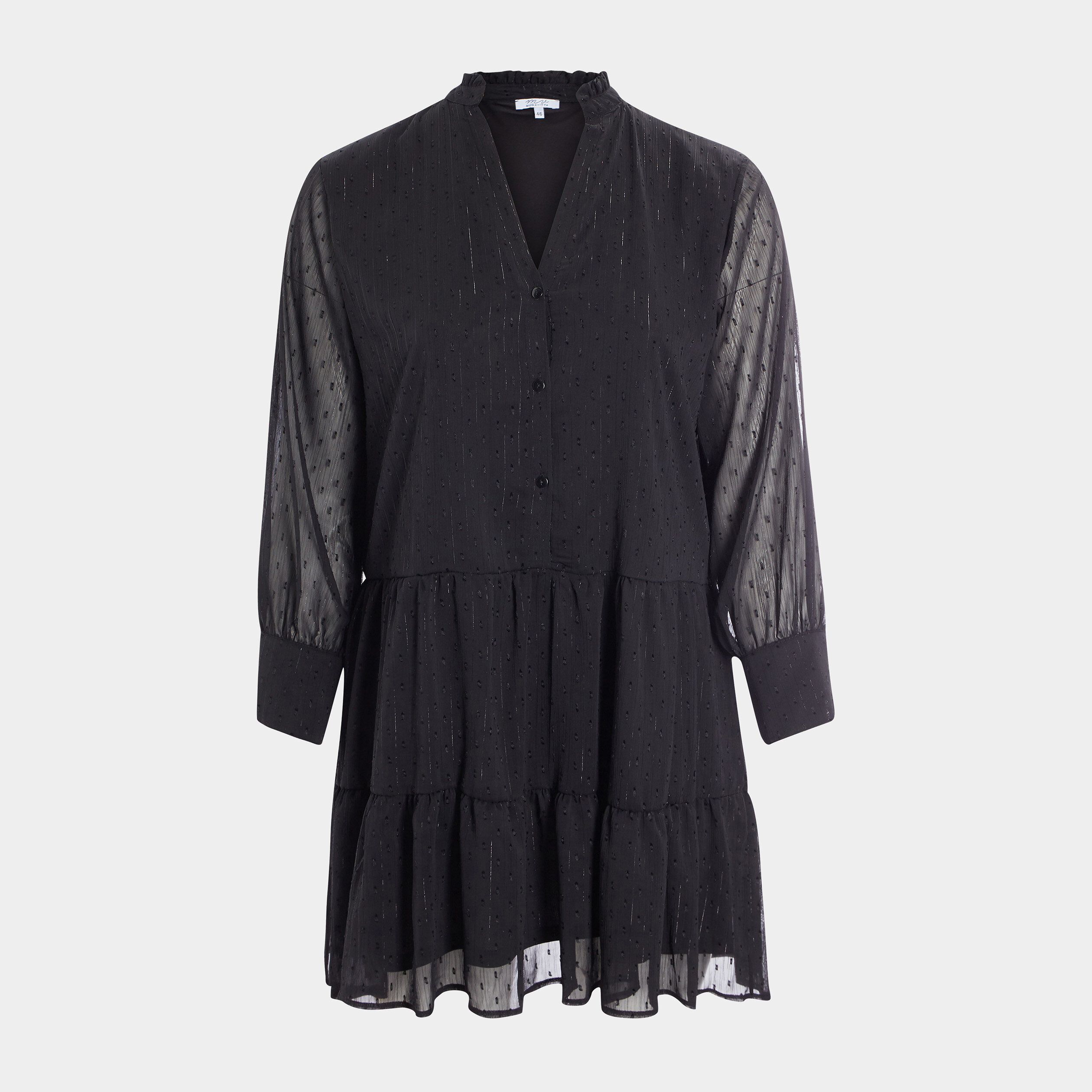 robe courte droite plumetis noir femmegt Robe courte droite plumetis noir femme grande taille