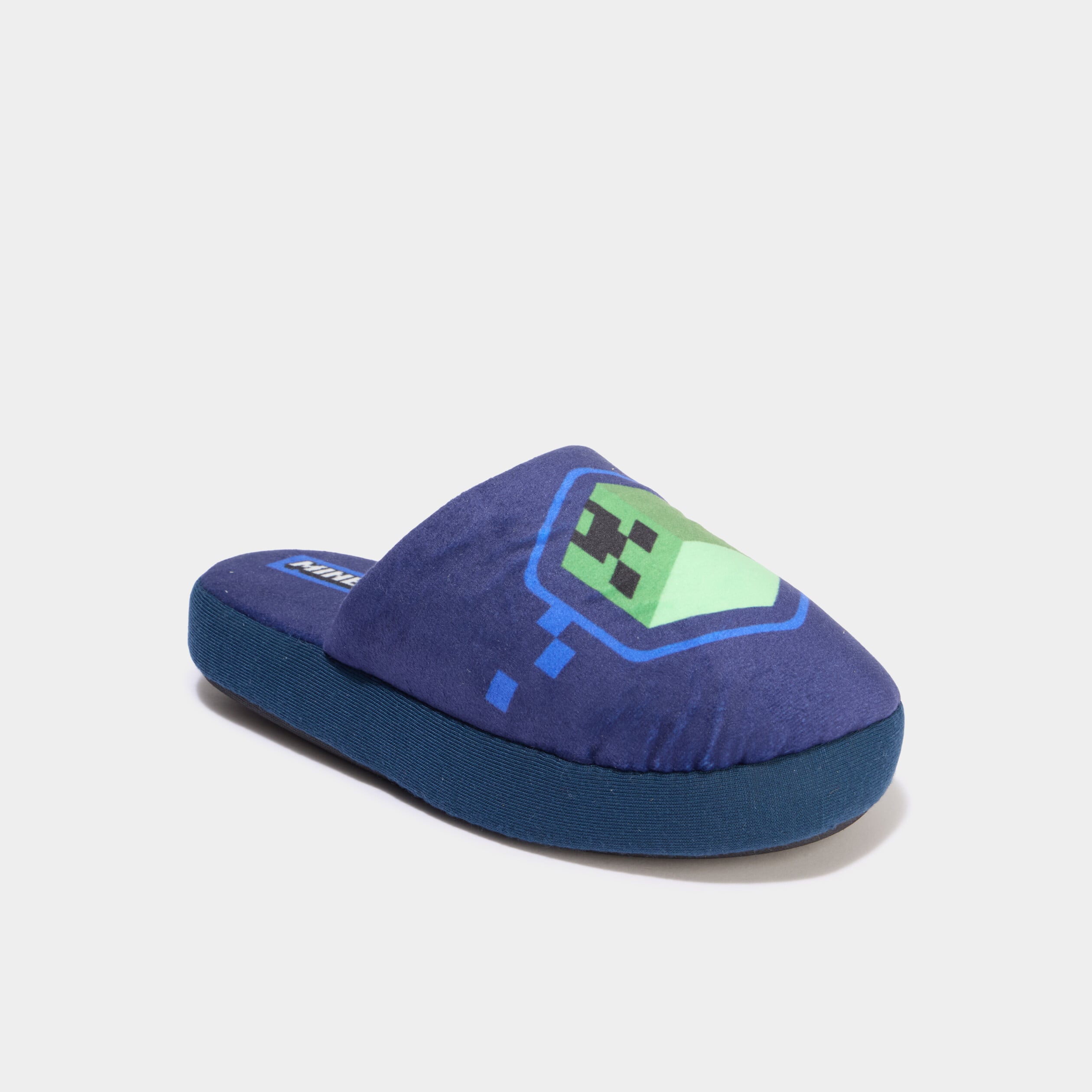 Chaussons mules Minecraft bleu gar&ccedil;on