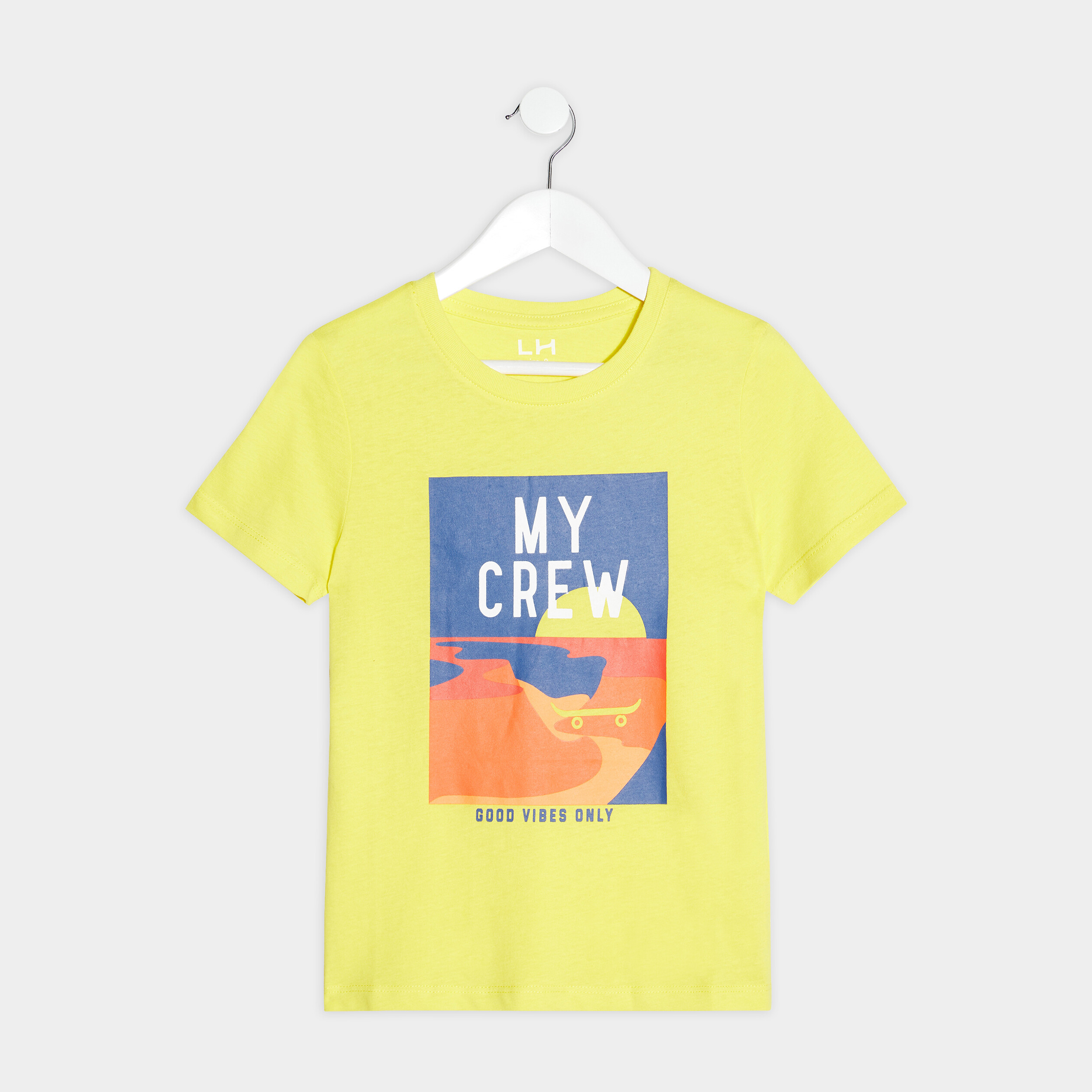 T-shirt manches courtes jaune citron garçon
