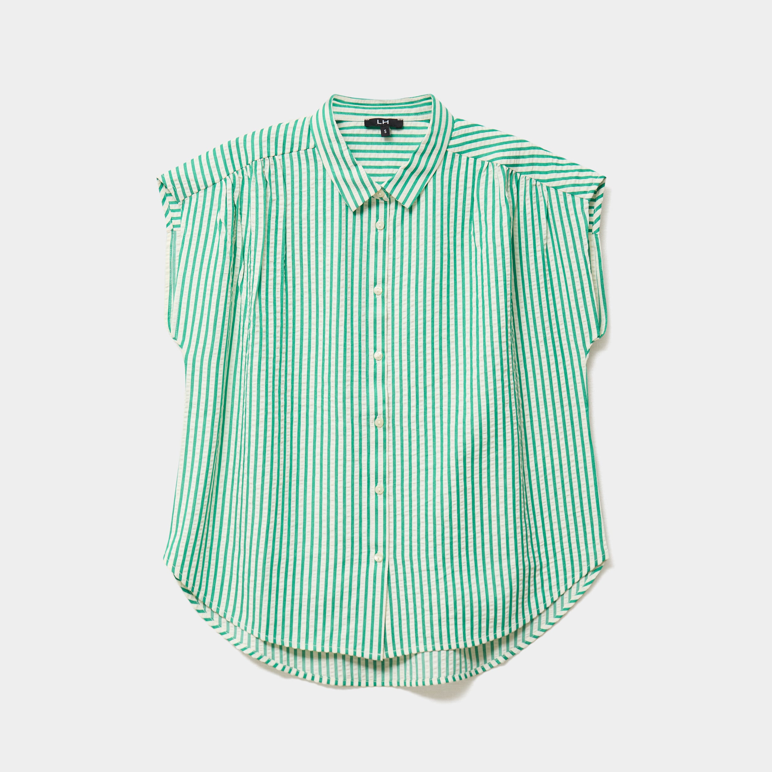 Chemise sans manches vert femme