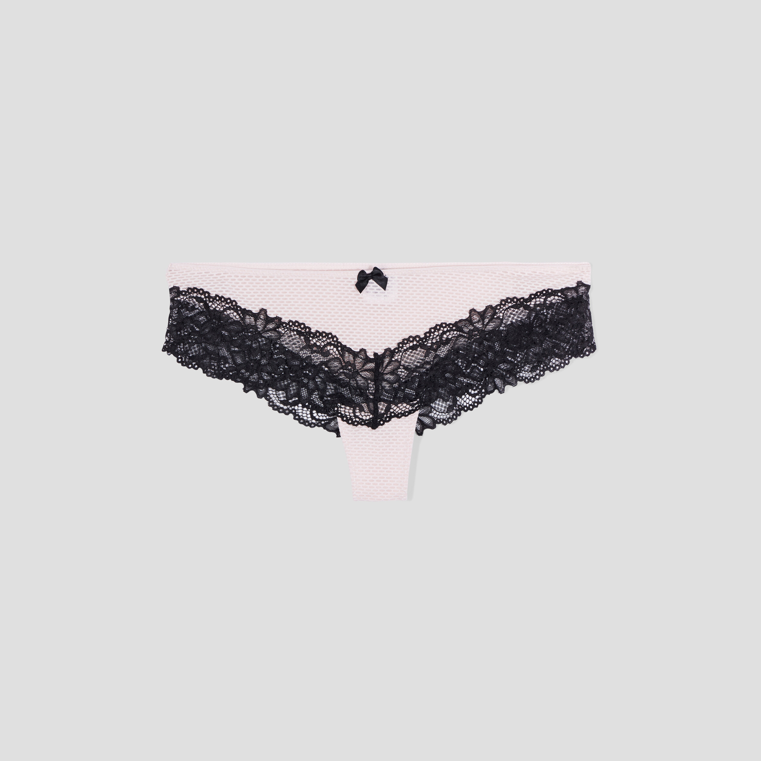 shorty micro dentelle rose clair femme Shorty micro dentelle rose clair femme