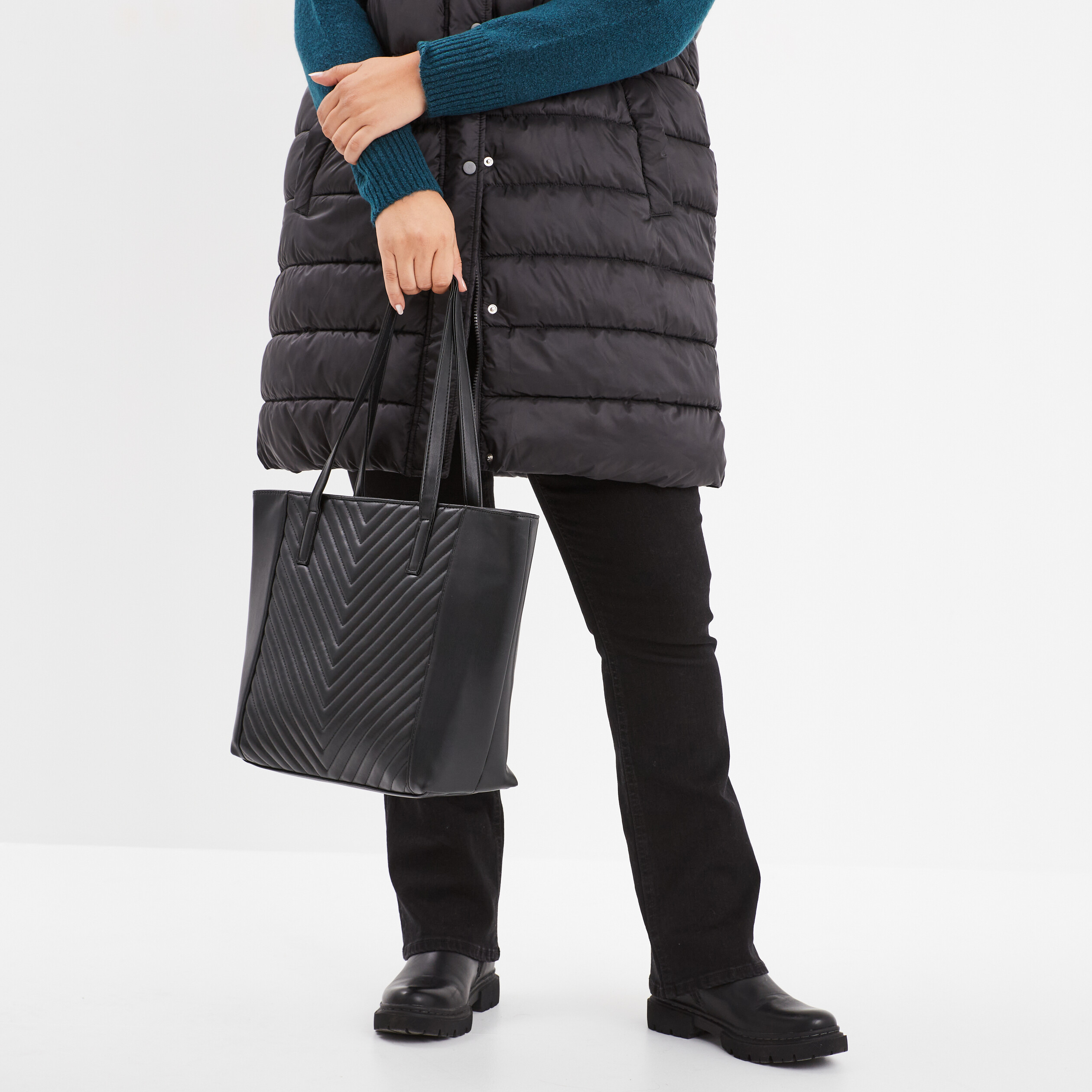 Sac a main femme matelassé noir hotsell