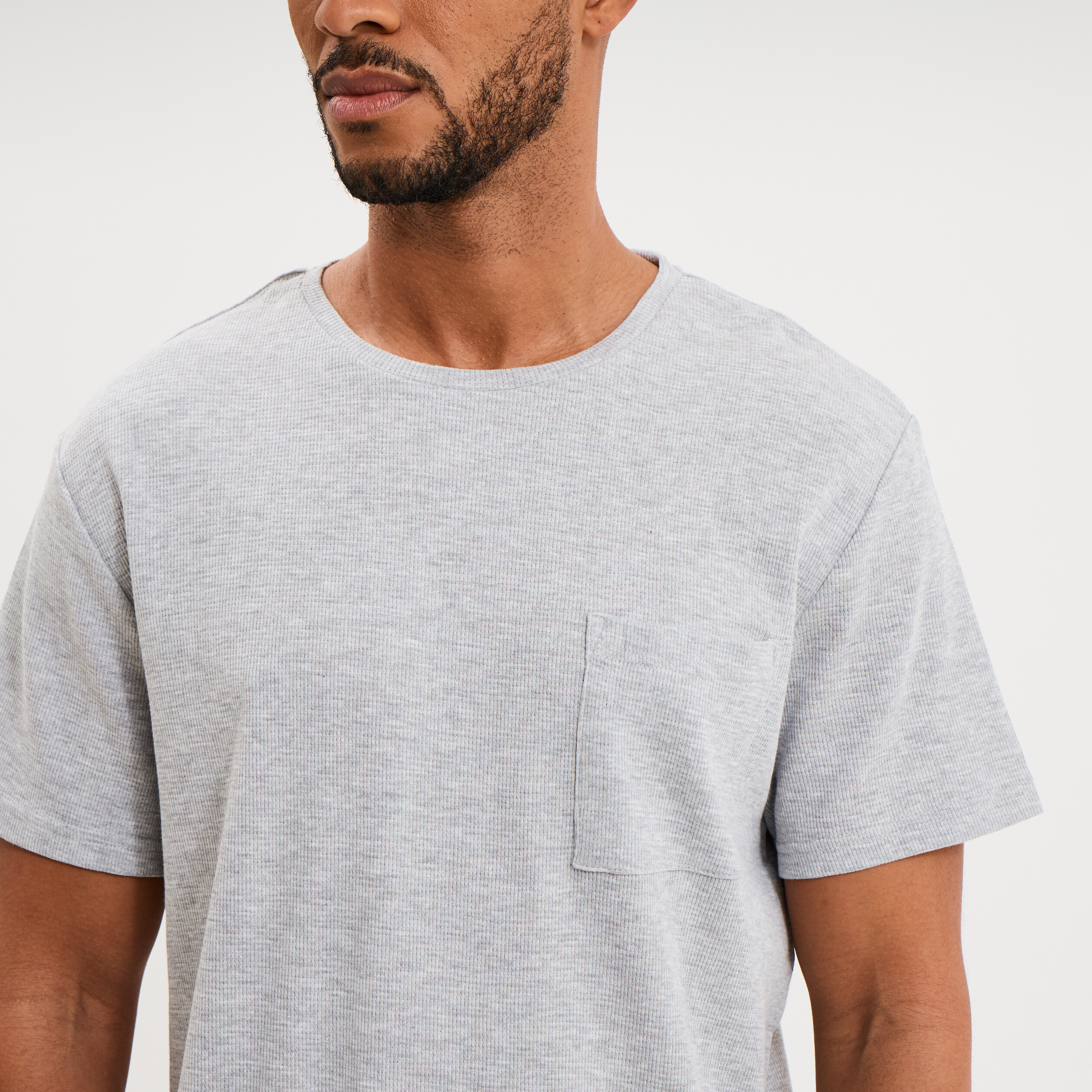 Ensemble pyjama short et t-shirt gris clair homme