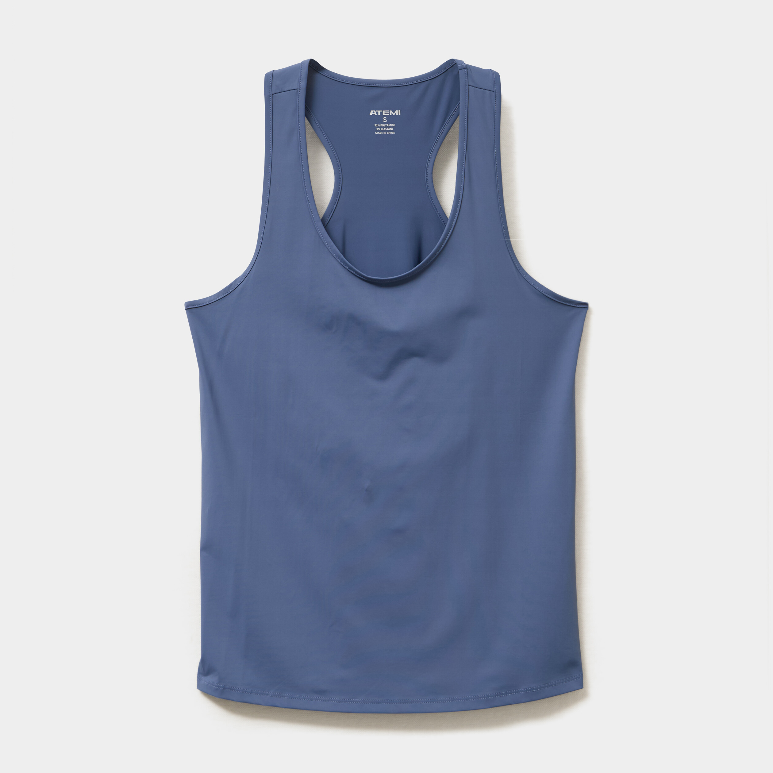 D&eacute;bardeur de sport fluide dos nageur bleu fonc&eacute; femme