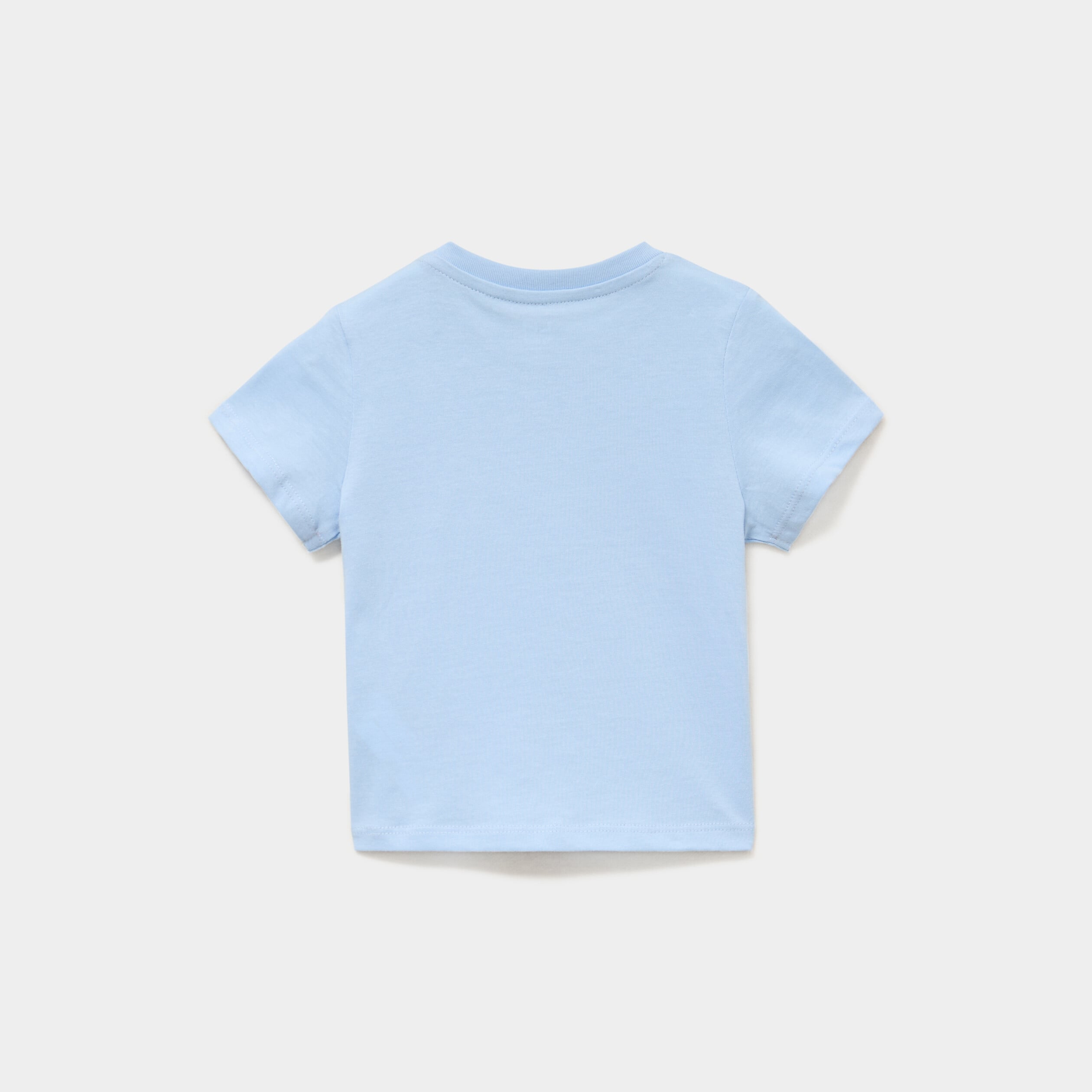 T-shirt manches courtes coton bleu pastel b&eacute;b&eacute; gar&ccedil;on