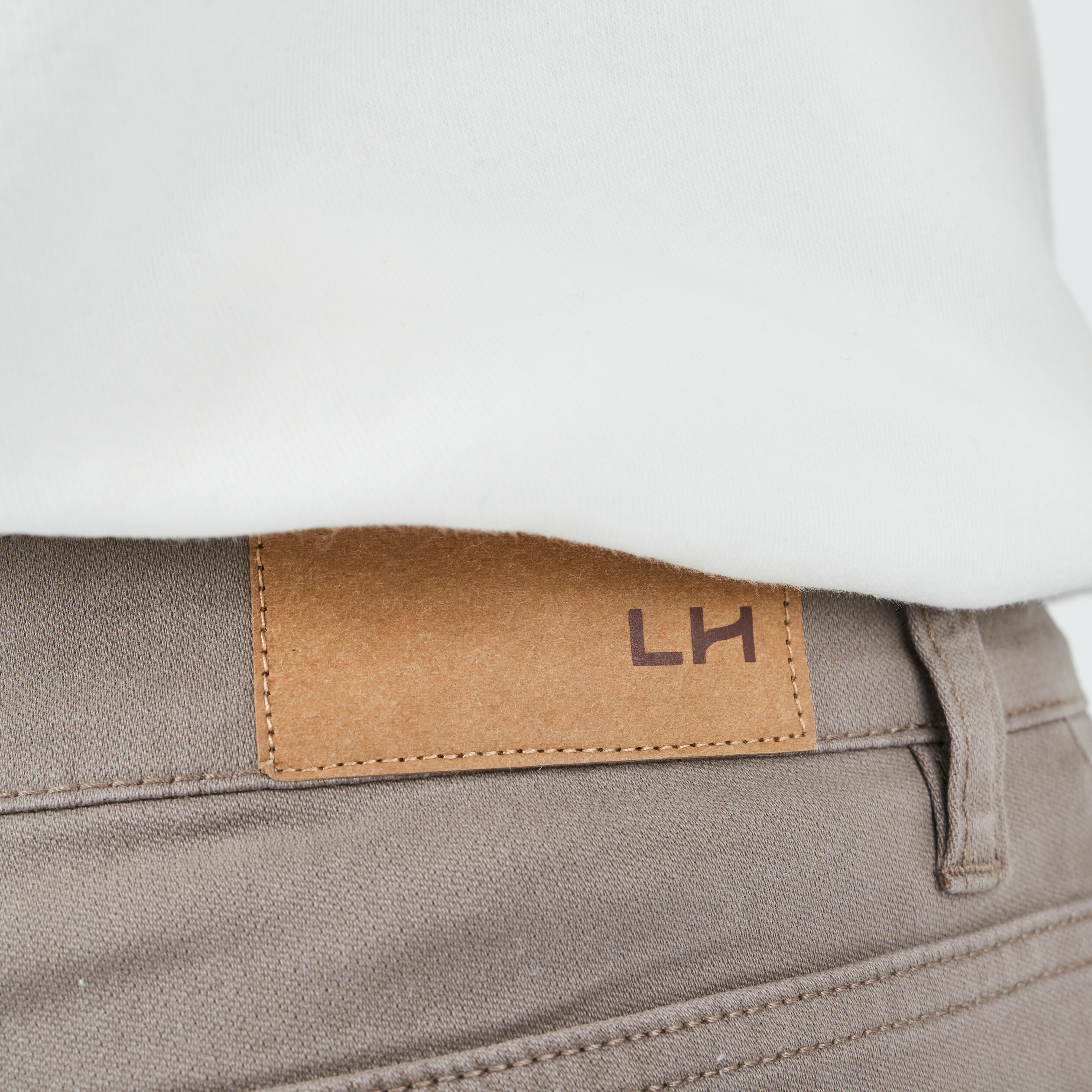 Pantalon regular taupe homme