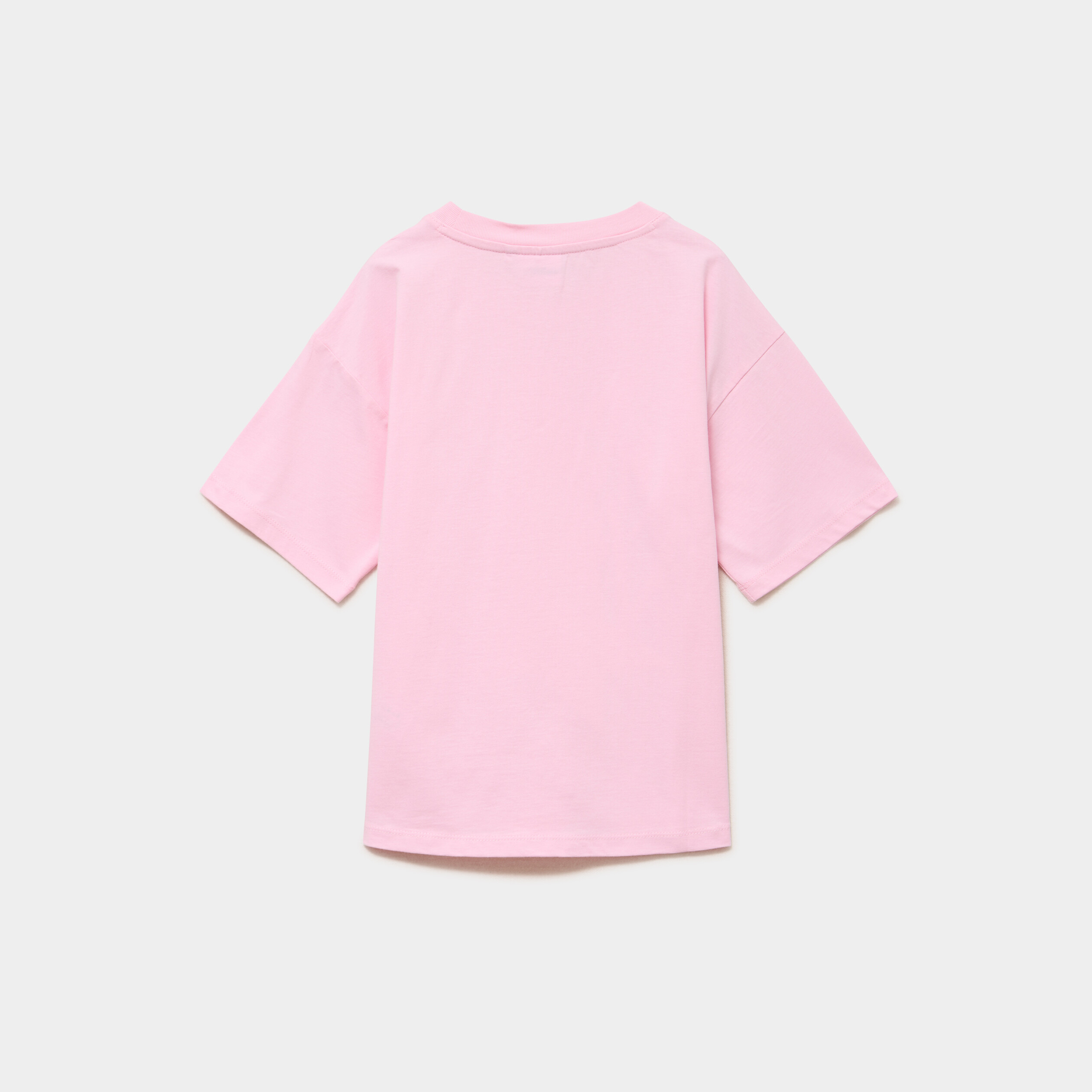T-shirt manches courtes coton Lisa rose clair fille
