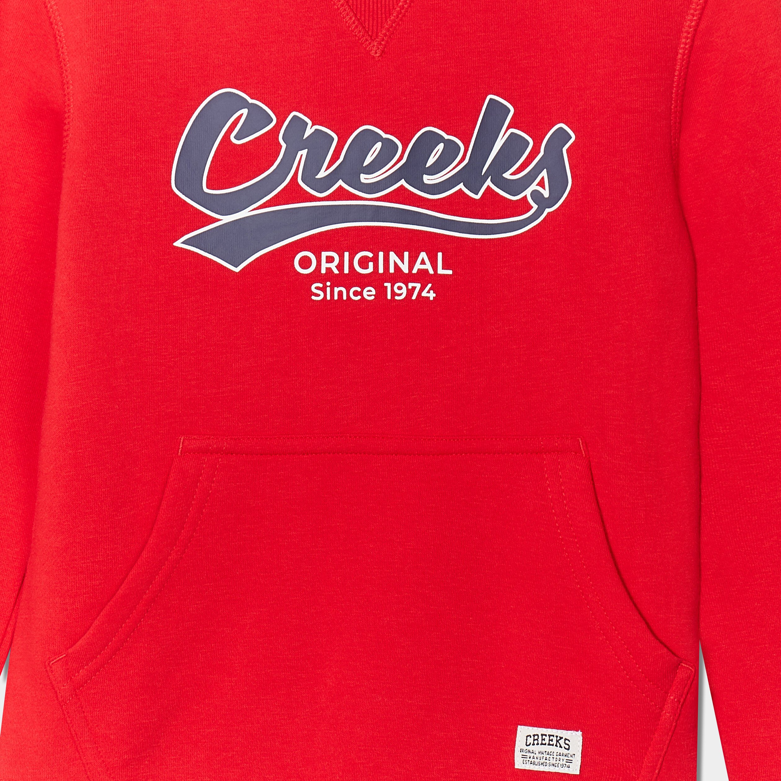 sweat a capuche hoodie creeks rouge garcon Sweat à capuche hoodie Creeks rouge garçon